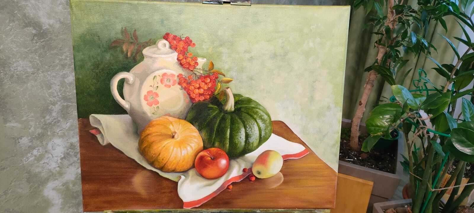 Colors of autumn - My, Autumn, Painting, Butter, Canvas, Still life, Painting