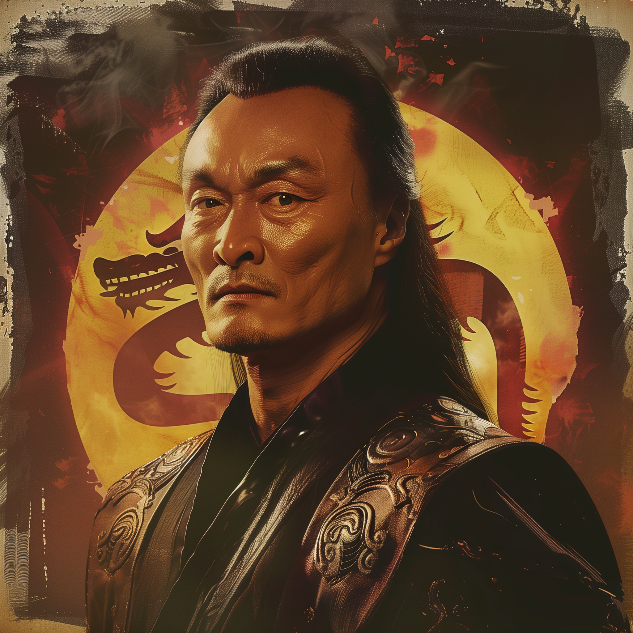 Cary-Hiroyuki Tagawa was born on September 27, 1950. - My, Neural network art, Midjourney, Pinanoc, Cary-Hiroyuki Tagawa, Actors and actresses, Portrait, Birthday, Shang Tsung, Mortal kombat