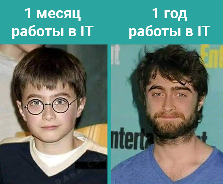 Work in IT - IT humor, IT, Programming, Programmer, Picture with text, Daniel Radcliffe