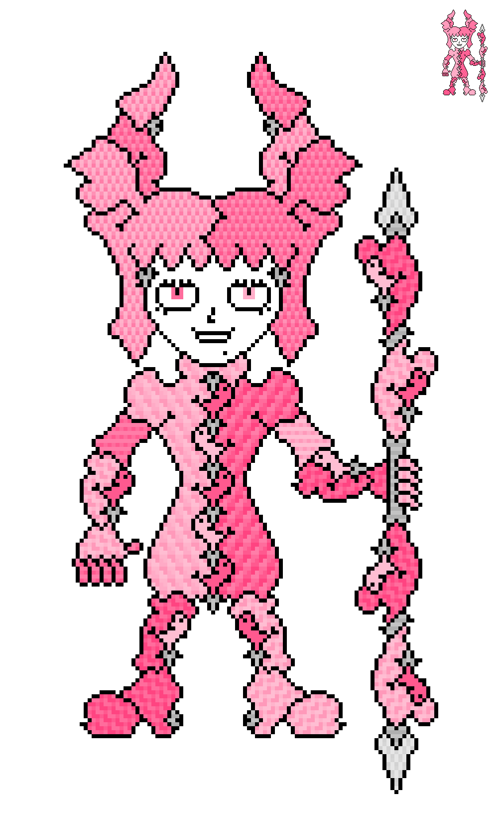 Princess Svetlana v01 - My, Pixel Art, Art, Original character, Girls, Twins, Sisters, Doll, Puppets, Demon, Princess