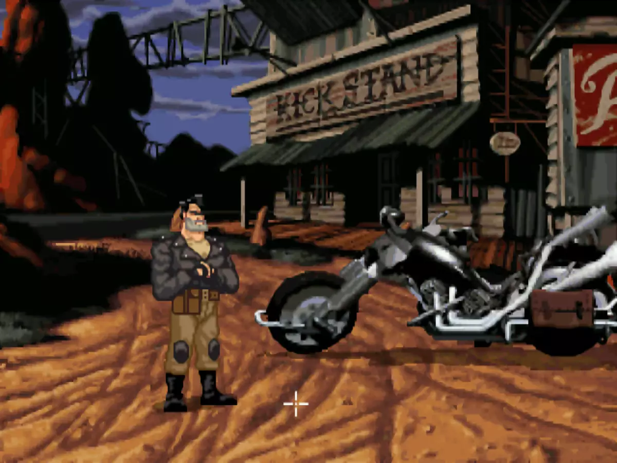 Full Throttle in the browser (Russian version by Akella) - Retro Games, Online Games, DOS games, Windows 95, Carter54, Full Throttle, Quest, Lucasarts, Telegram (link), Longpost