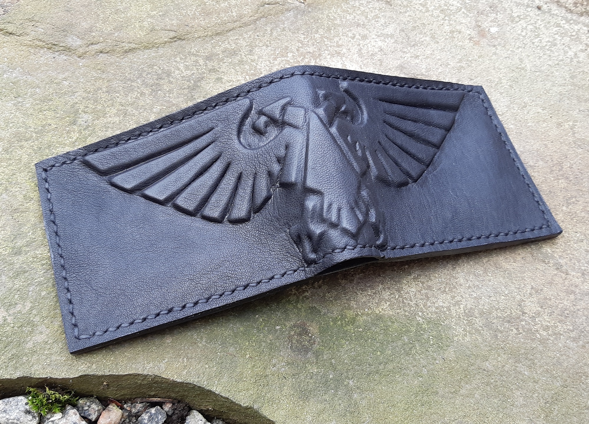 Friday Imperial Aquila Purse - My, Leather, Wallet, Leather products, Sewing, Accessories, Warhammer 40k, Imperium, Needlework without process