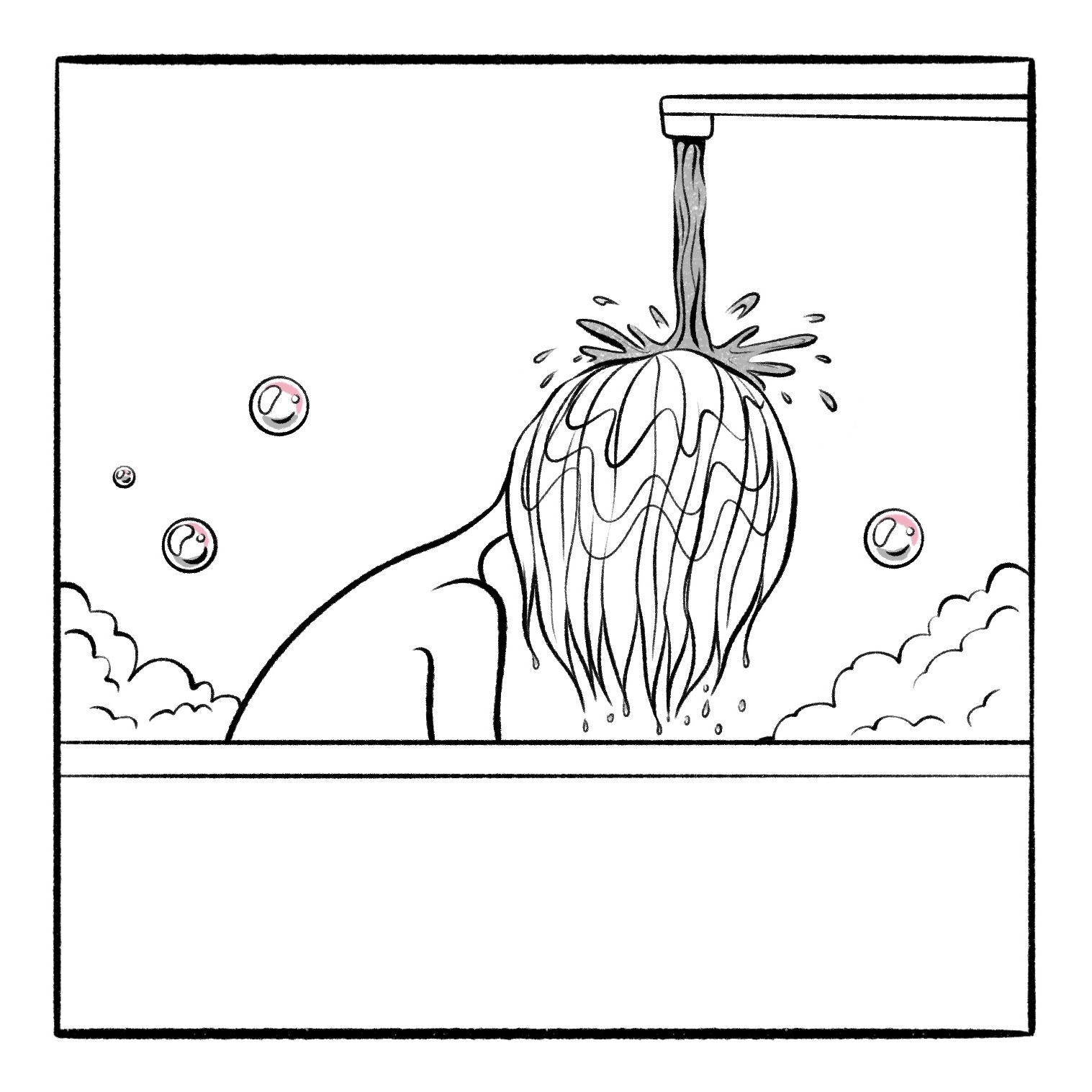 Leisure - My, Author's comic, Comics, Art, Slice of life, Girls, Women, Bathroom, Pastime, Foam, Bathing, Secret, Longpost, A wave of posts