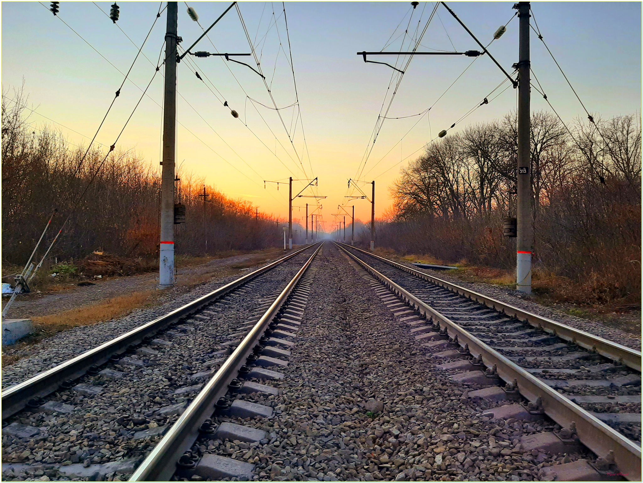 Infinity - My, The photo, Nature, Landscape, Rails, Sleepers, Railway