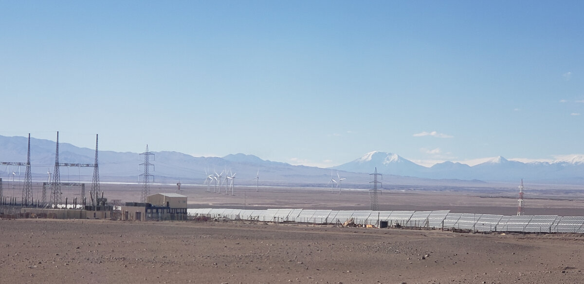 Calama is a mining town in Chile. The start of the 1,600 km Atacama Desert route - My, Solo travel, Travels, Bike trip, South America, A bike, Chile, Copper, Solar Power Plant, Wind power, Bike ride, Andes, Cyclist, Mountain tourism, Cycling, Privacy, Loneliness, Longpost, The photo