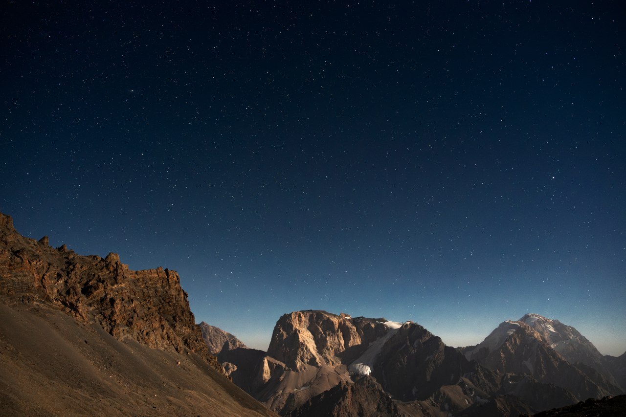 Fann Mountains - My, The mountains, Hike, Lake, Tajikistan, Fann Mountains, Pamir-Alai, Sky, Stars, Tent, Glacier, Longpost