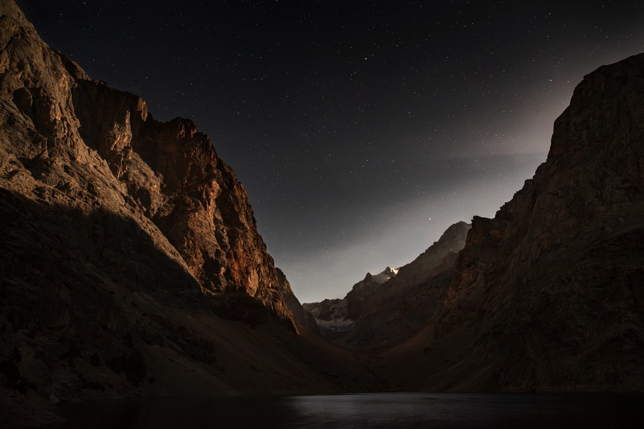 Fann Mountains - My, The mountains, Hike, Lake, Tajikistan, Fann Mountains, Pamir-Alai, Sky, Stars, Tent, Glacier, Longpost