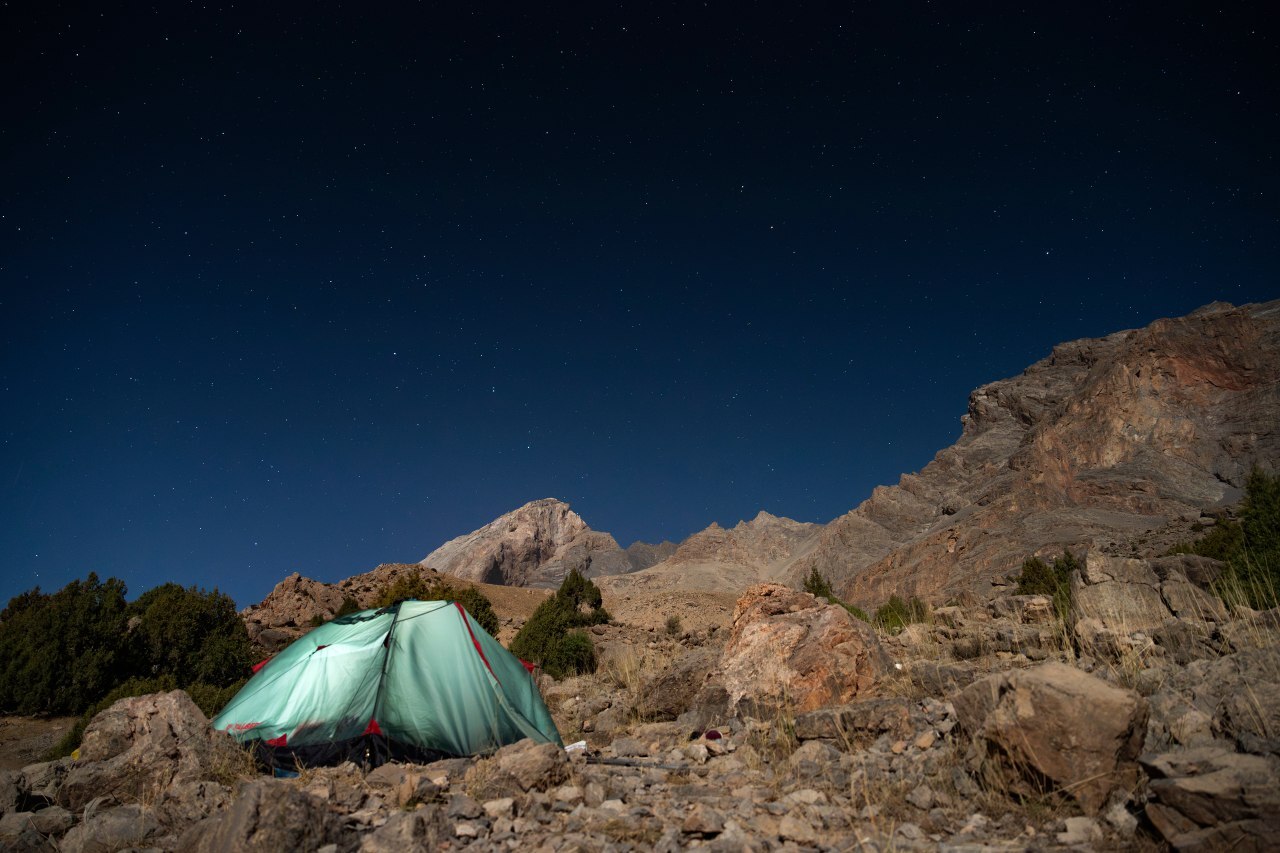 Fann Mountains - My, The mountains, Hike, Lake, Tajikistan, Fann Mountains, Pamir-Alai, Sky, Stars, Tent, Glacier, Longpost