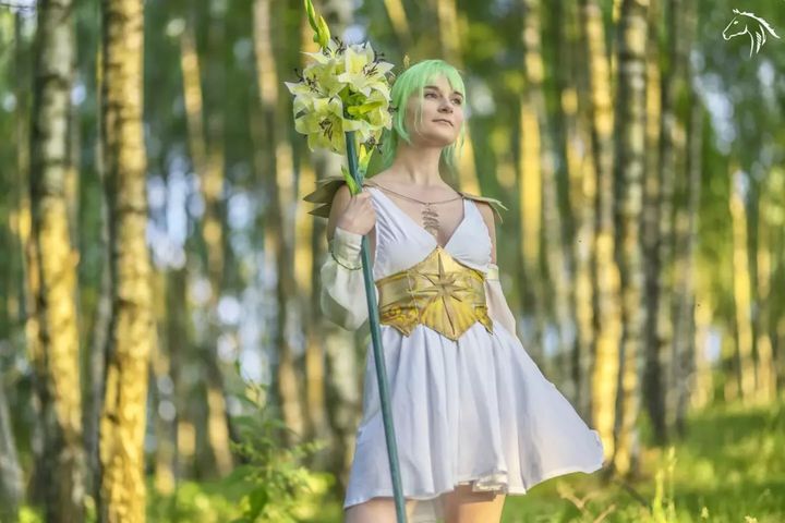 Final set on AFK Arena =) - My, Milota, Cosplay, PHOTOSESSION, Costume, Cosplayers, Games, Fashion model, Longpost, The photo, Mobile games, AFK Arena, The dress, With your own hands, Wig, Legs