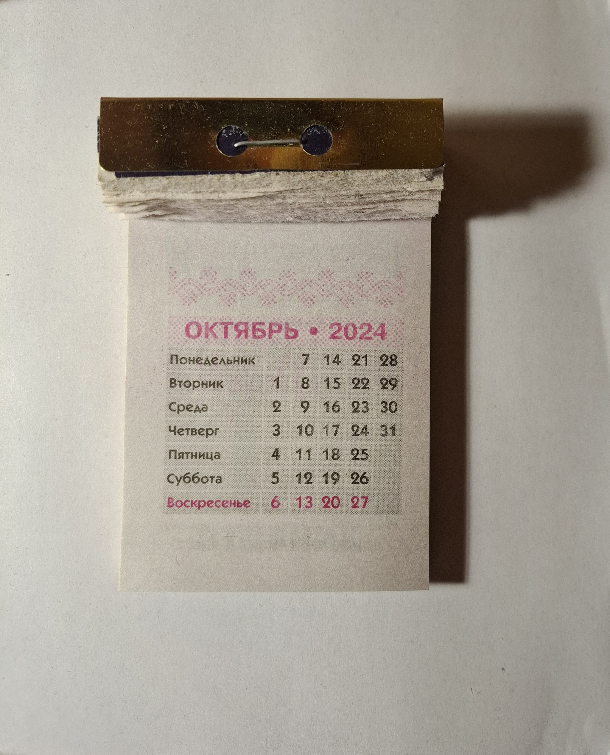 2024. October 1 - Tear-off calendar, 2024, Holidays, Longpost