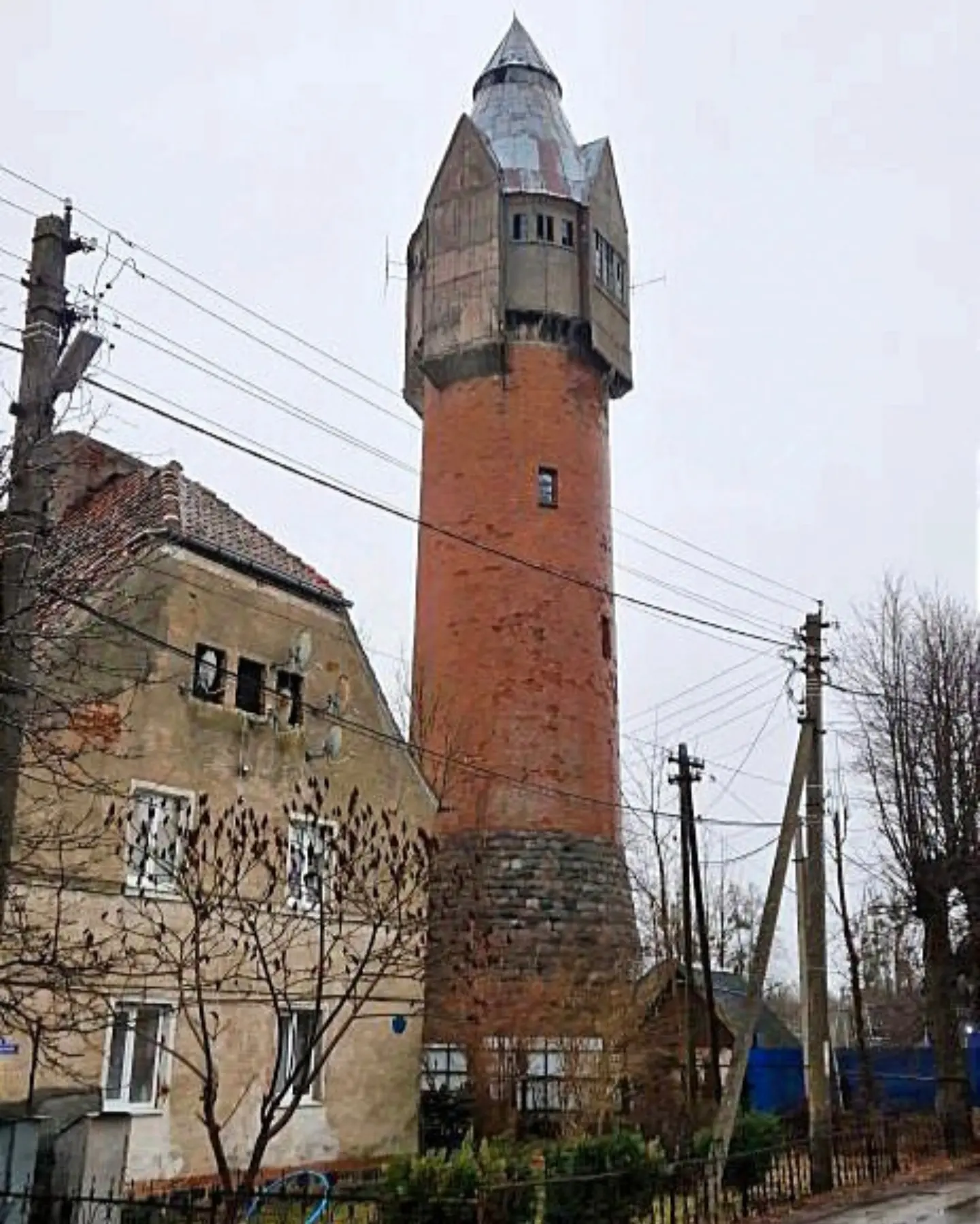 Bagrationovsk, 1918 - Pumping station, Water tower, Tower, Historical building, Legacy, Architecture, Longpost