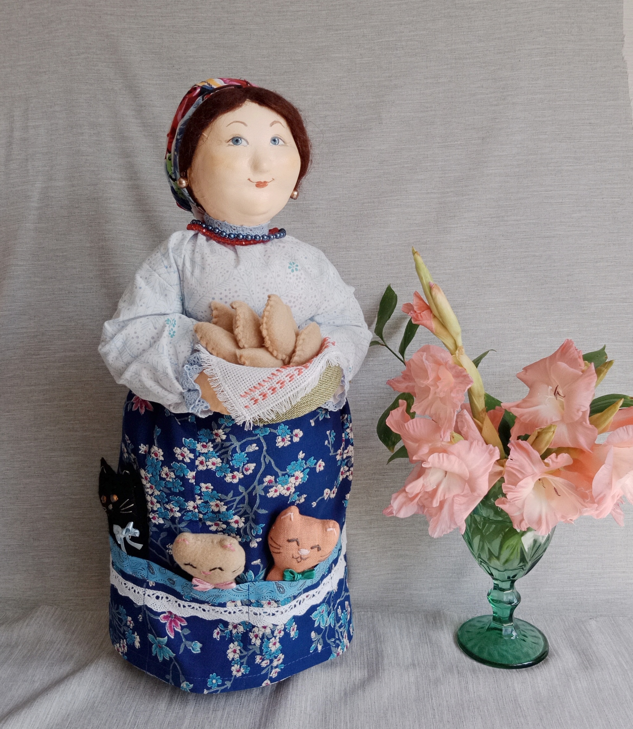 Granny dolls - My, Needlework without process, Doll, Presents, Cosiness, Tea, Longpost