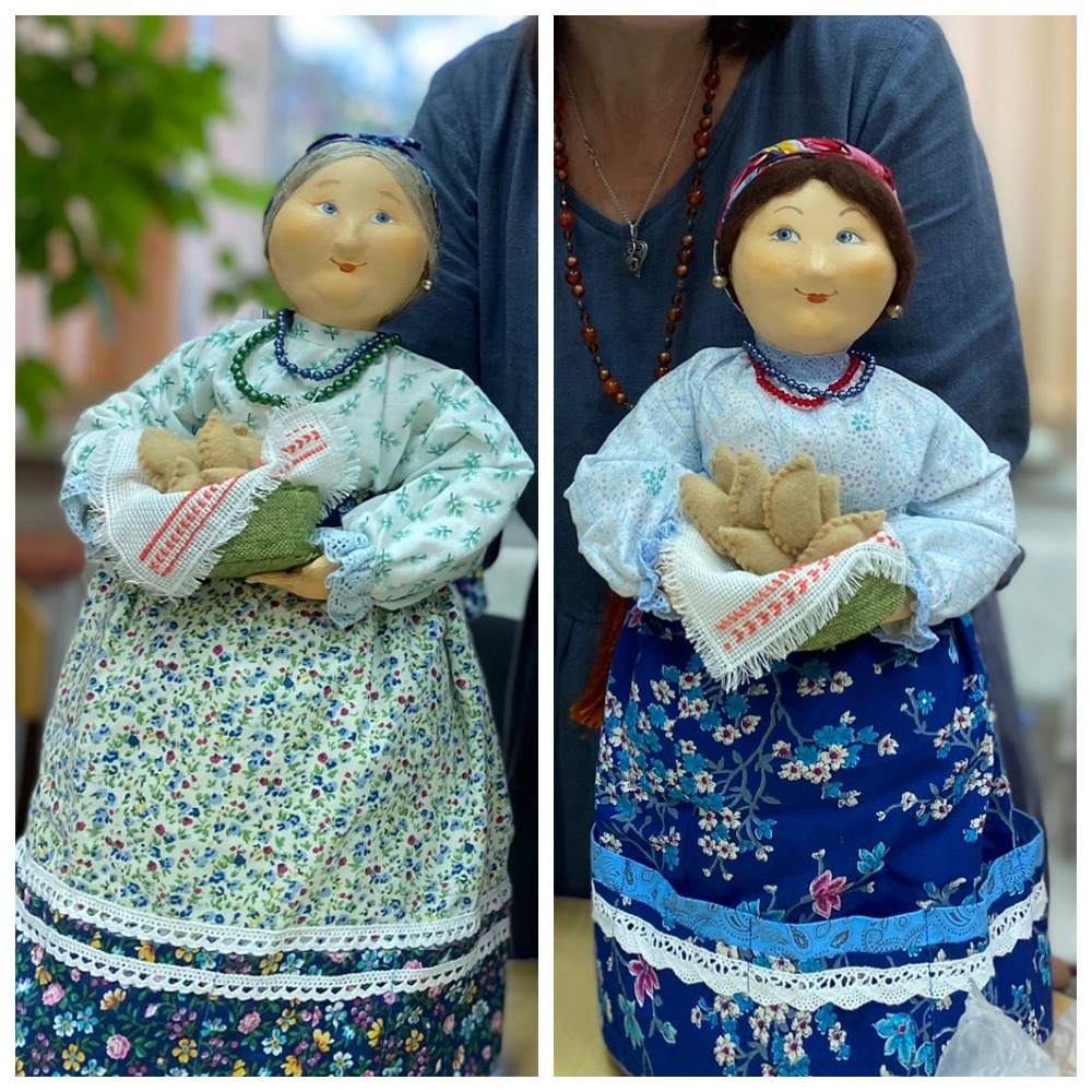 Granny dolls - My, Needlework without process, Doll, Presents, Cosiness, Tea, Longpost