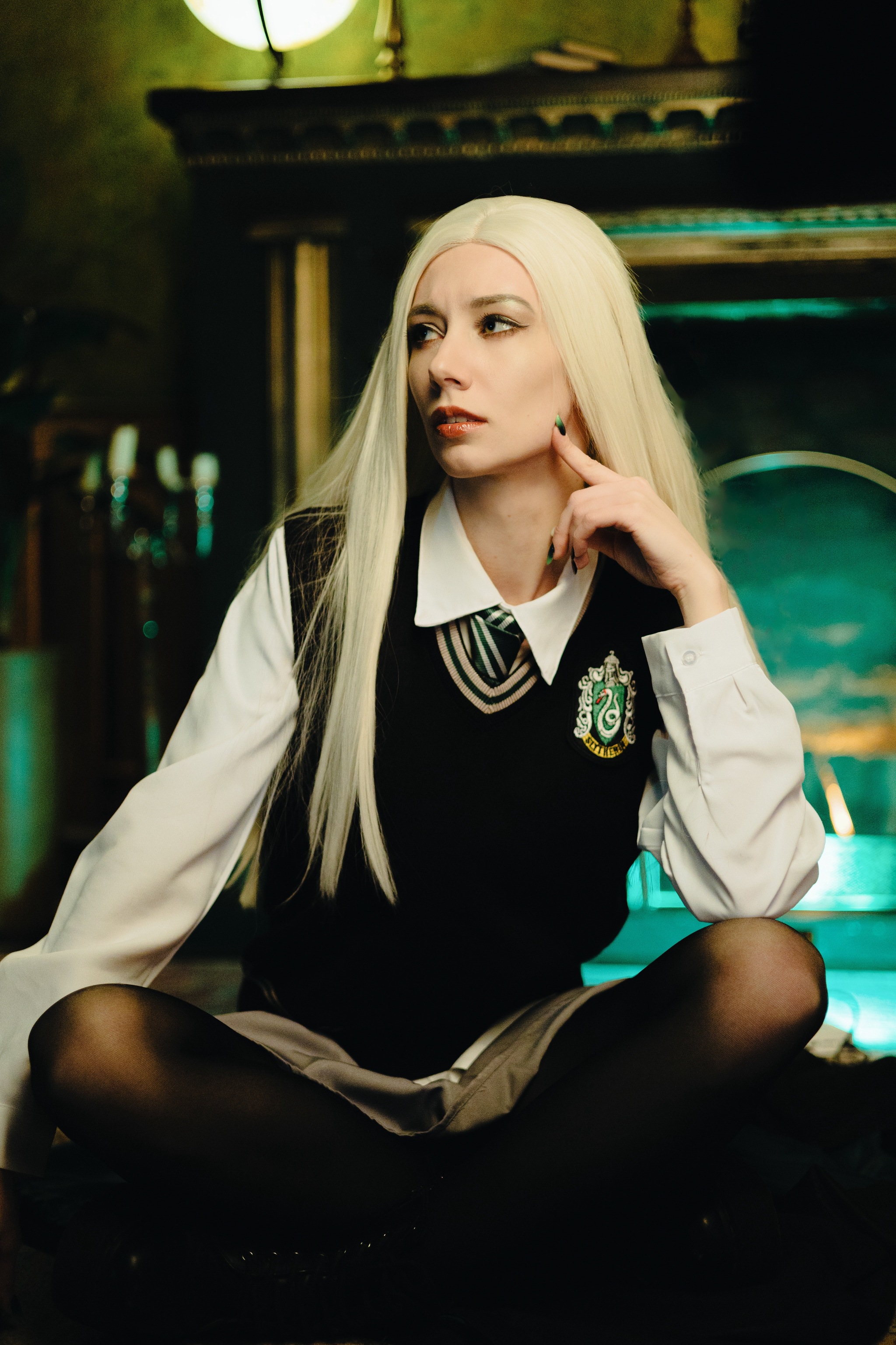 Slytherin student cosplay - My, Cosplay, Harry Potter, Slytherin, Snake, Longpost, The photo