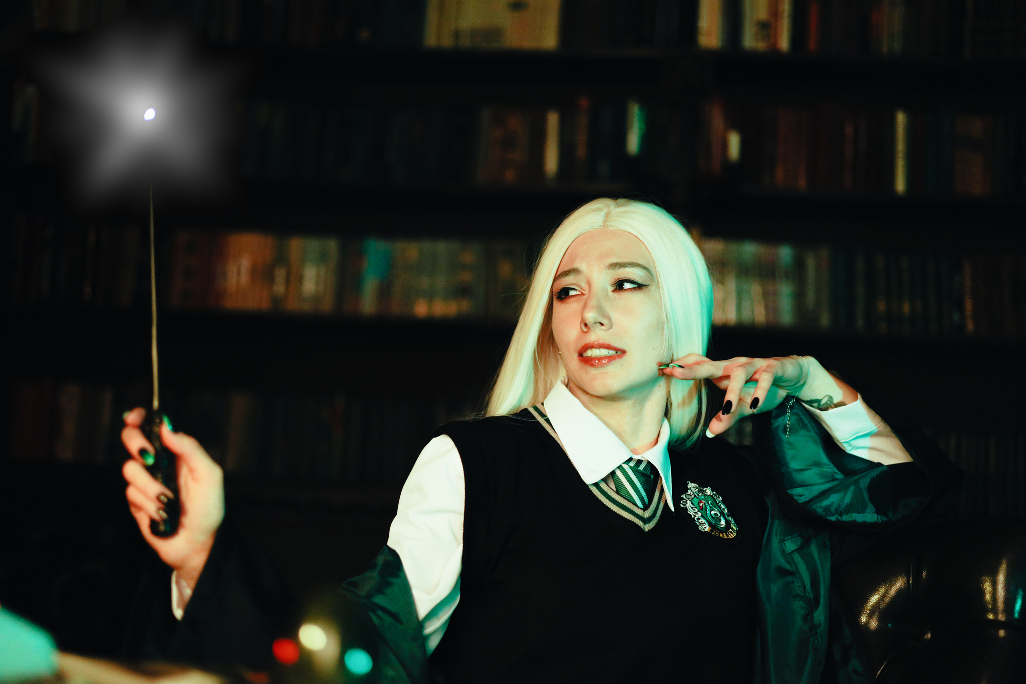 Slytherin student cosplay - My, Cosplay, Harry Potter, Slytherin, Snake, Longpost, The photo