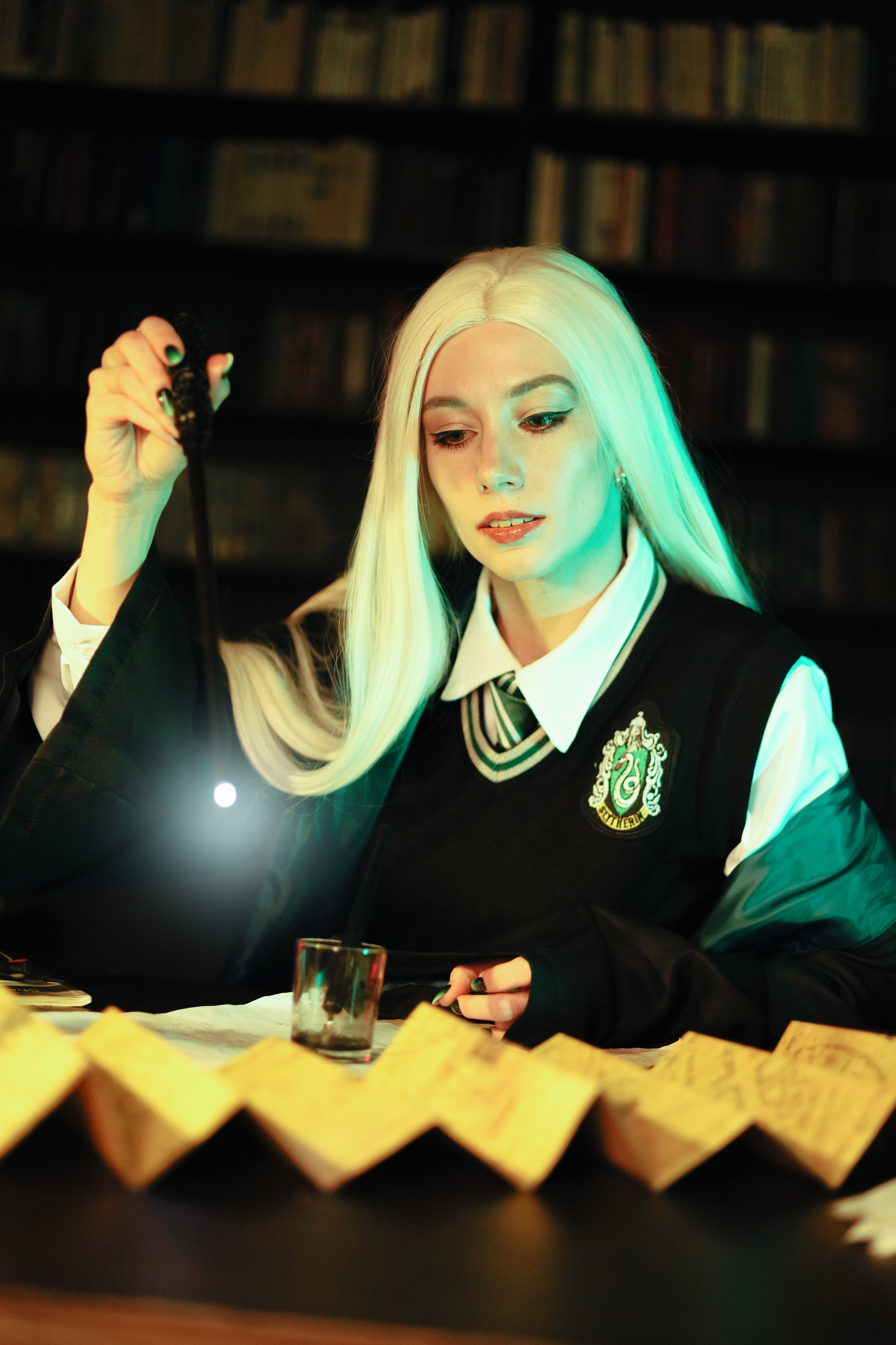 Slytherin student cosplay - My, Cosplay, Harry Potter, Slytherin, Snake, Longpost, The photo