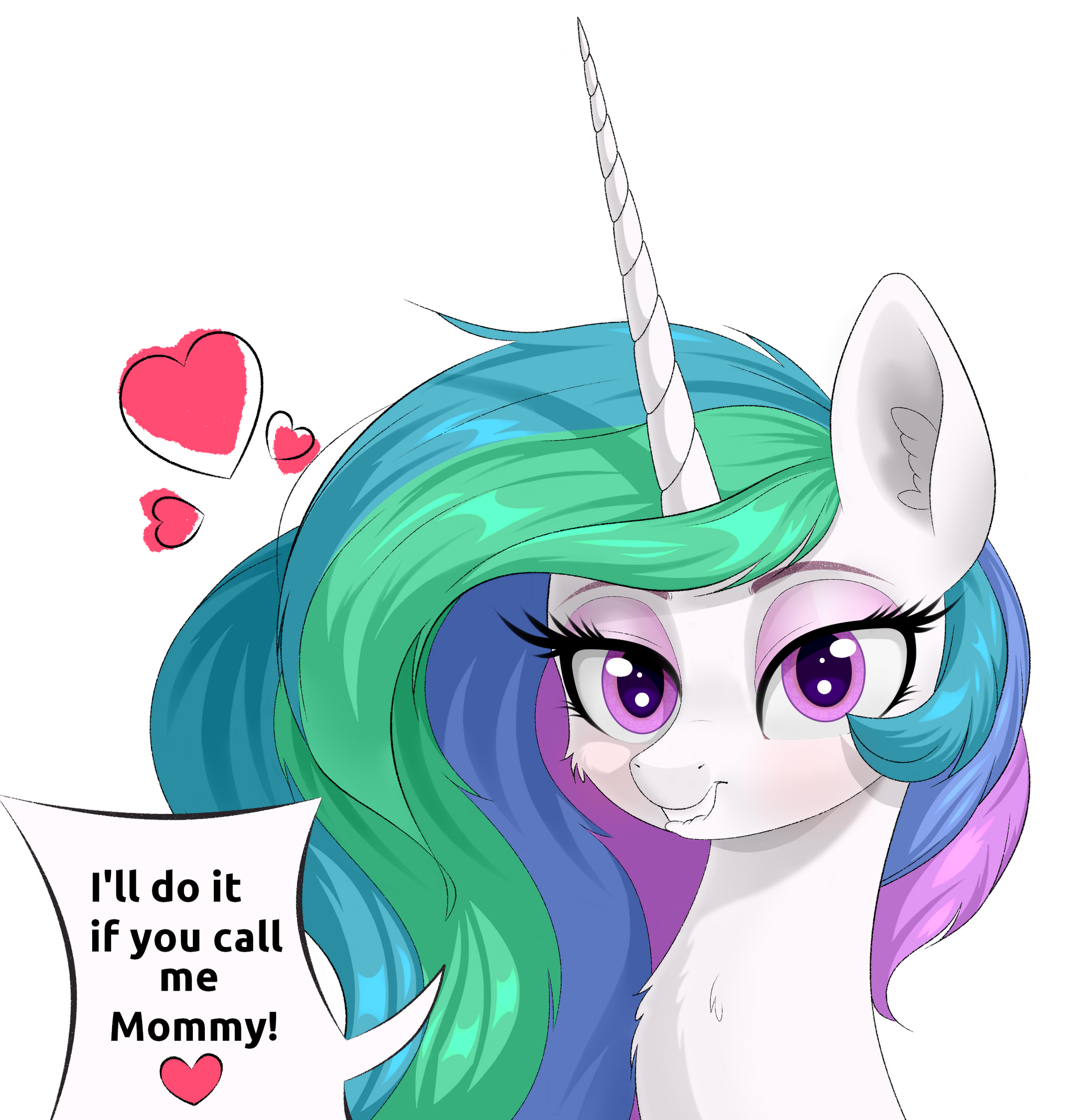 I'll do it if you call me Mommy - My little pony, Princess celestia, MLP Edge