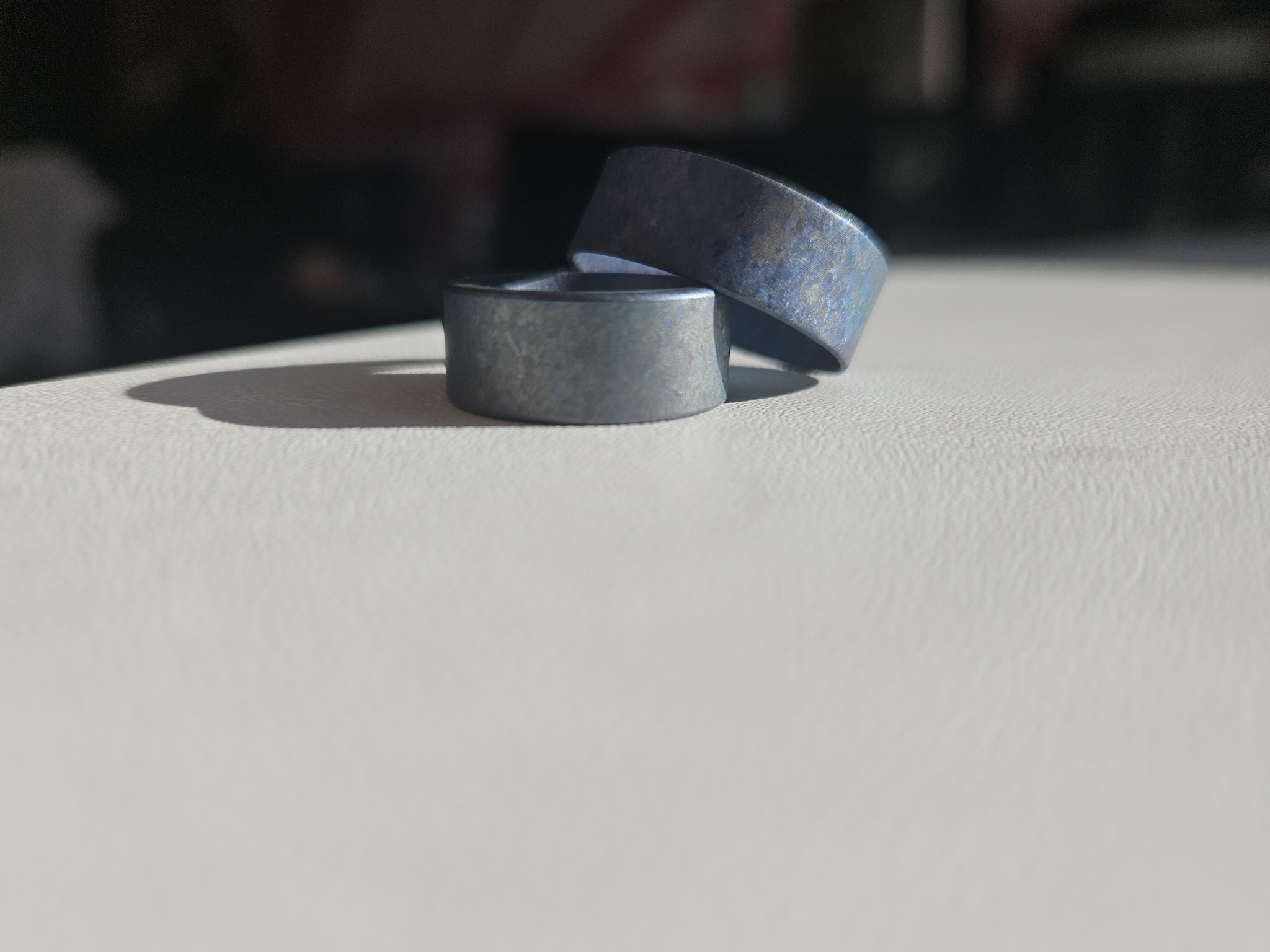 Made myself wedding rings out of titanium - My, Ring, Titanium, Metalworking, Longpost, Needlework with process