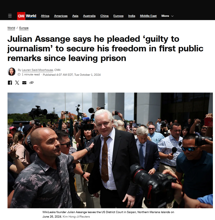 Julian Assange says he pleaded 'guilty of journalism' - Politics, Julian Assange, USA, European Union, Pase, Longpost