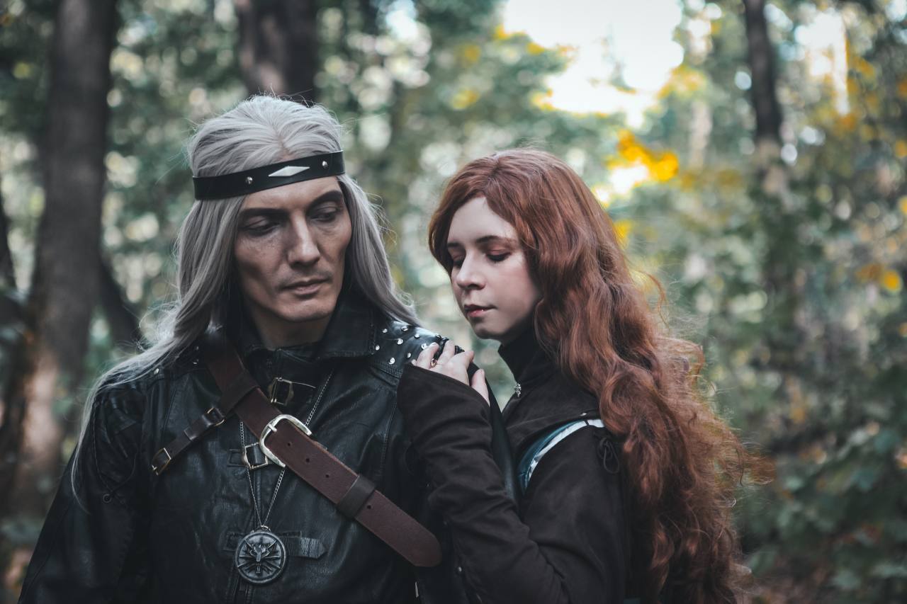 Triss and Geralt (The Witcher Saga). Cosplay - My, Witcher, Andrzej Sapkowski, Geralt of Rivia, Triss Merigold, Cosplay, The photo, PHOTOSESSION, Longpost