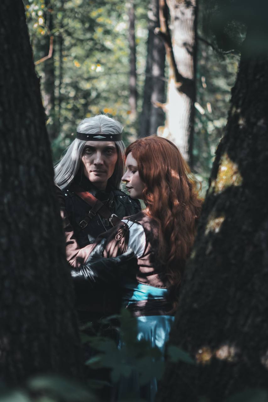 Triss and Geralt (The Witcher Saga). Cosplay - My, Witcher, Andrzej Sapkowski, Geralt of Rivia, Triss Merigold, Cosplay, The photo, PHOTOSESSION, Longpost