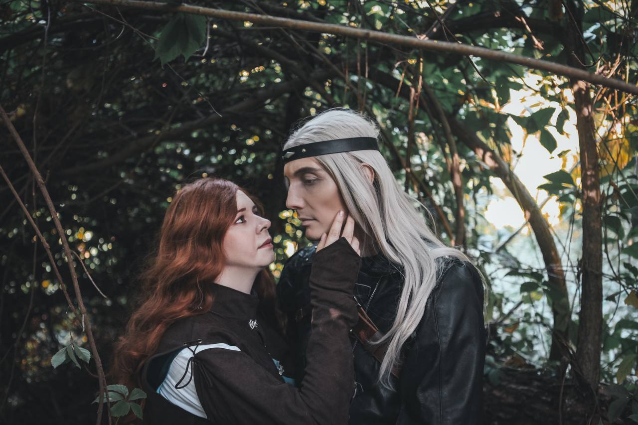 Triss and Geralt (The Witcher Saga). Cosplay - My, Witcher, Andrzej Sapkowski, Geralt of Rivia, Triss Merigold, Cosplay, The photo, PHOTOSESSION, Longpost