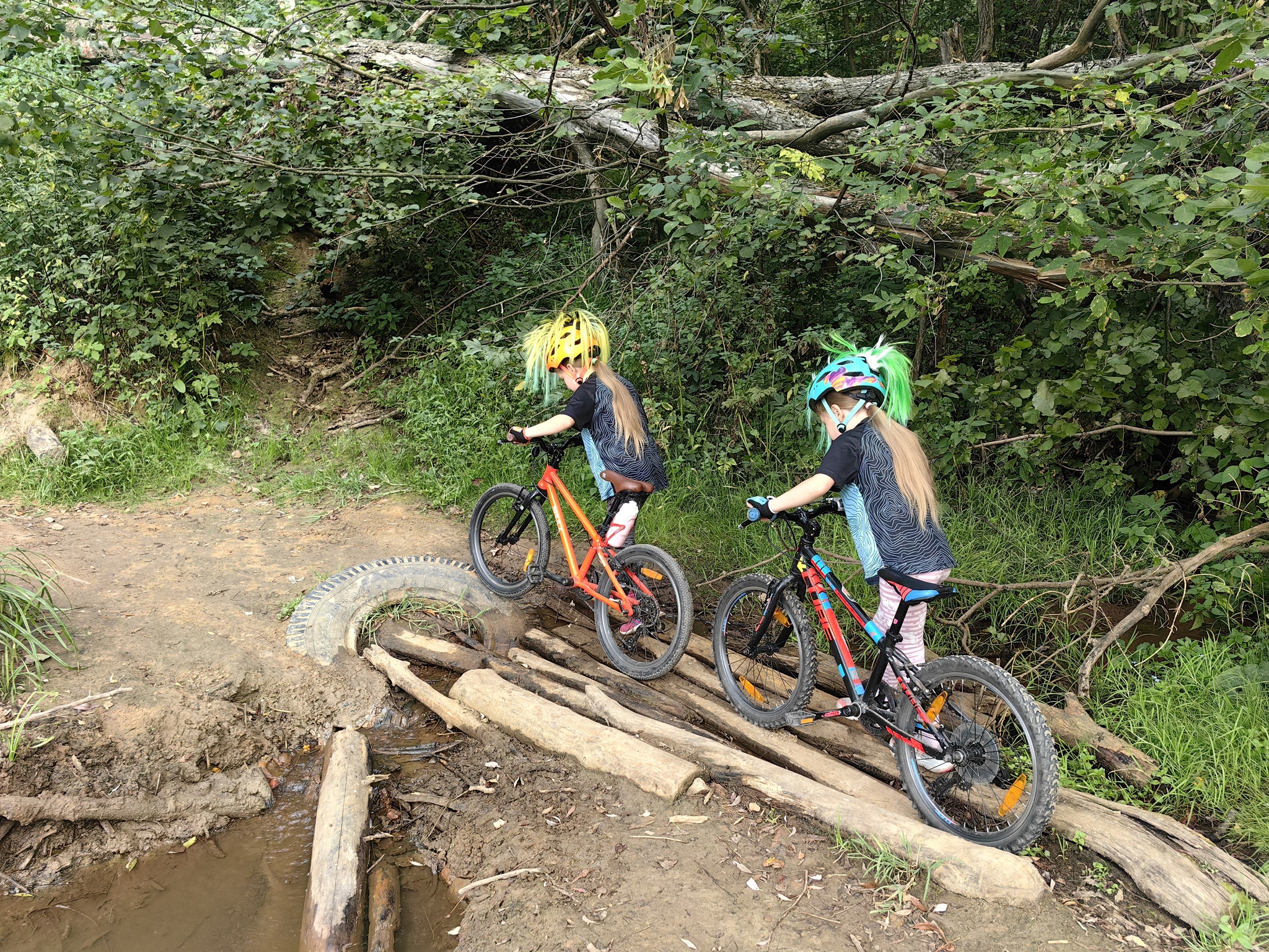 Girls' bike ride in early September - My, A bike, Nature, Bike ride, Children, Longpost