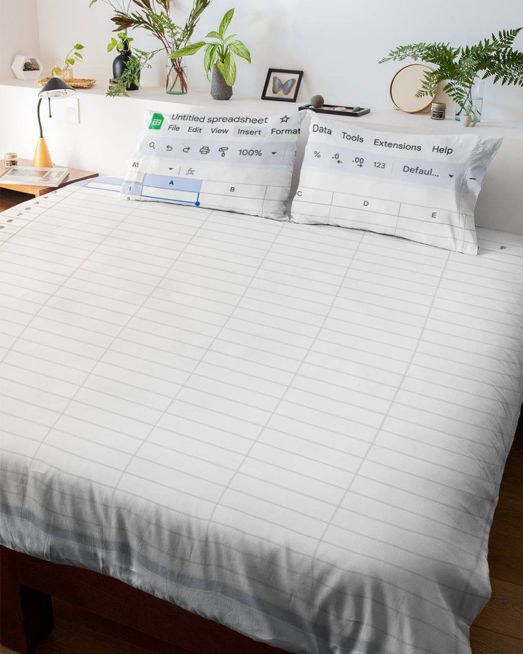 Would you buy this bedding in the form of an Excel spreadsheet? - Microsoft Excel, Program, Linens, Idea