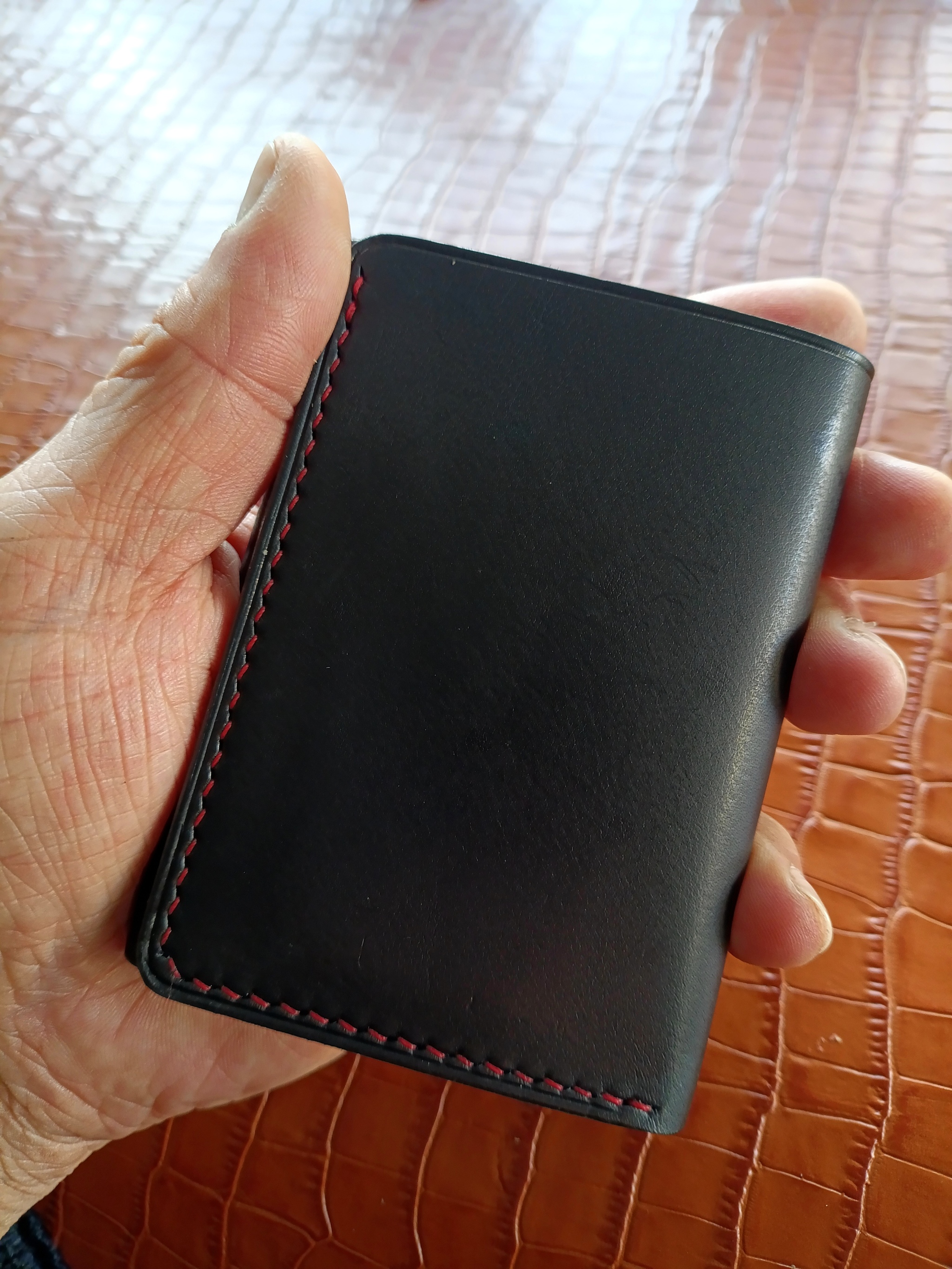 Small and big wallet - My, Leather products, Handmade, Wallet, Zipper, Natural leather, Lockeray, Longpost, Needlework without process