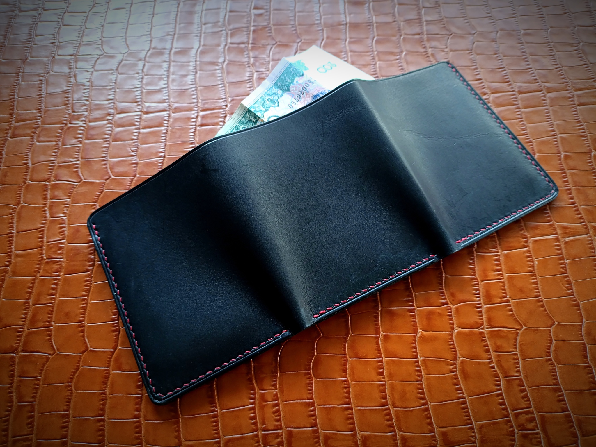 Small and big wallet - My, Leather products, Handmade, Wallet, Zipper, Natural leather, Lockeray, Longpost, Needlework without process