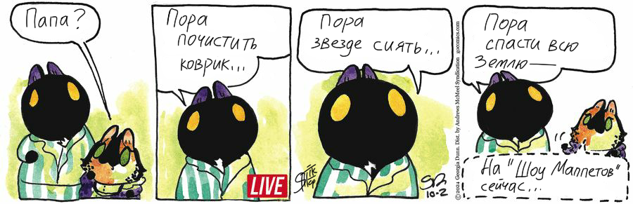 Koteikiny News from 02.10.2024 - My, cat, Comics, Koteikin news (comic), Translation