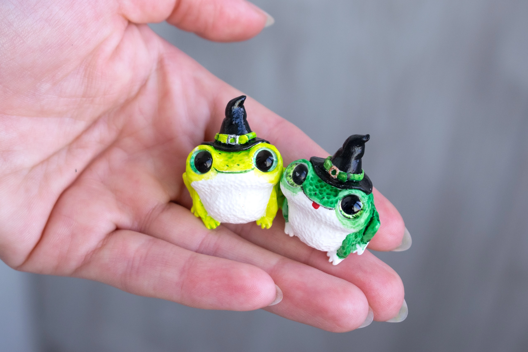 I dressed up the frogs for Wednesday - My, Handmade, Polymer clay, Лепка, Needlework without process, Milota, Toad, Frogs, It Is Wednesday My Dudes