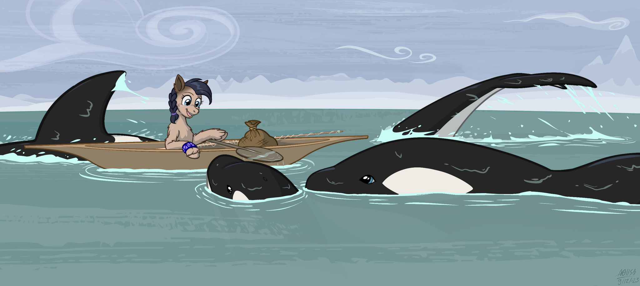 Killer whales - My little pony, Original character, Snow pony