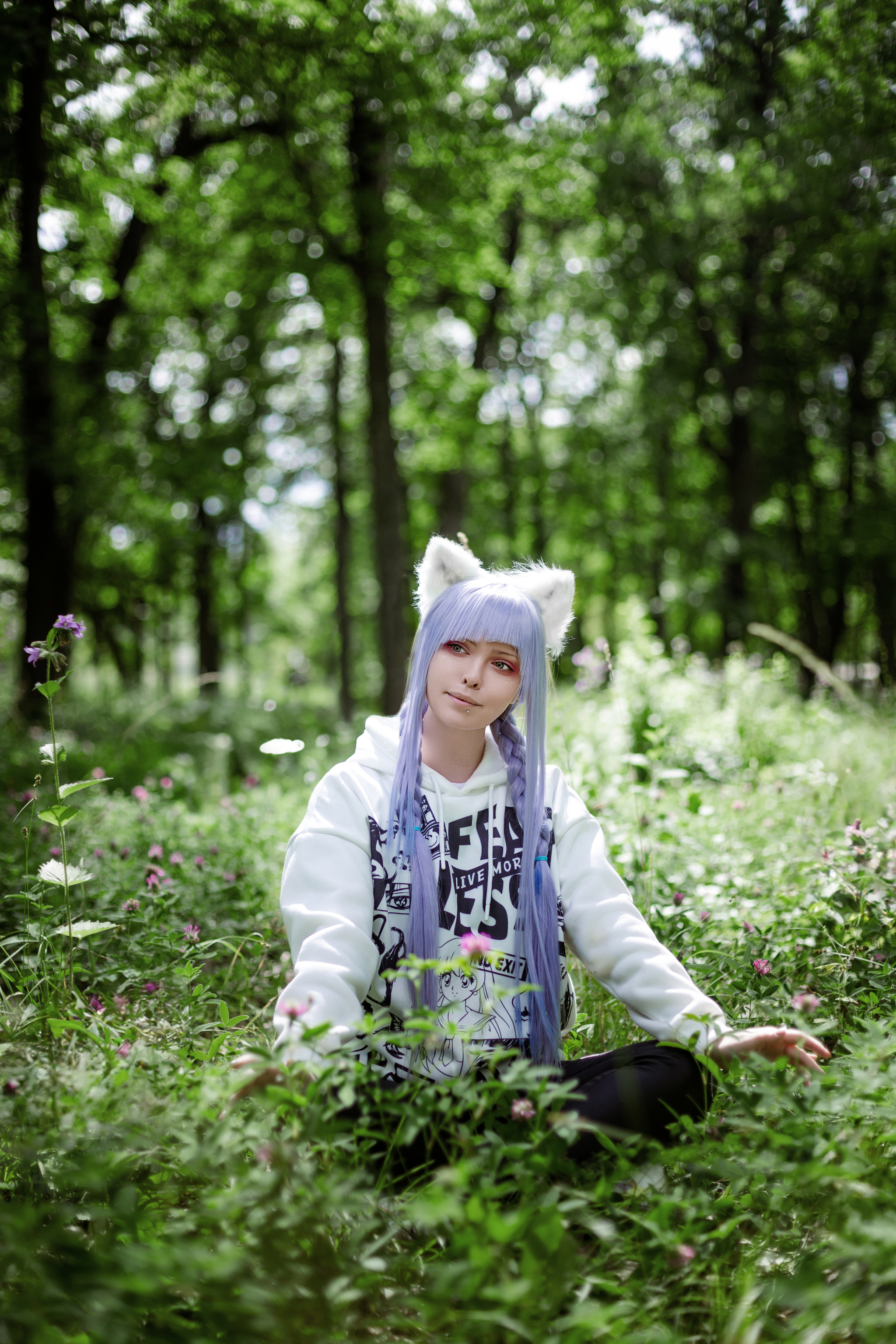 The cold weather is not a reason to be sad! - My, PHOTOSESSION, Nature, Catwoman, Neko, Cosplayers, Cosplay, Longpost