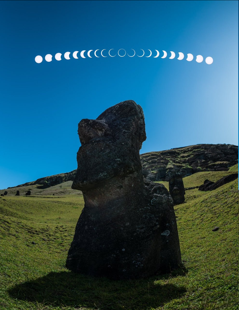 An annular solar eclipse was visible in the Pacific region yesterday - Solar eclipse, Eclipse, Informative, Easter Island, Telegram (link), Longpost