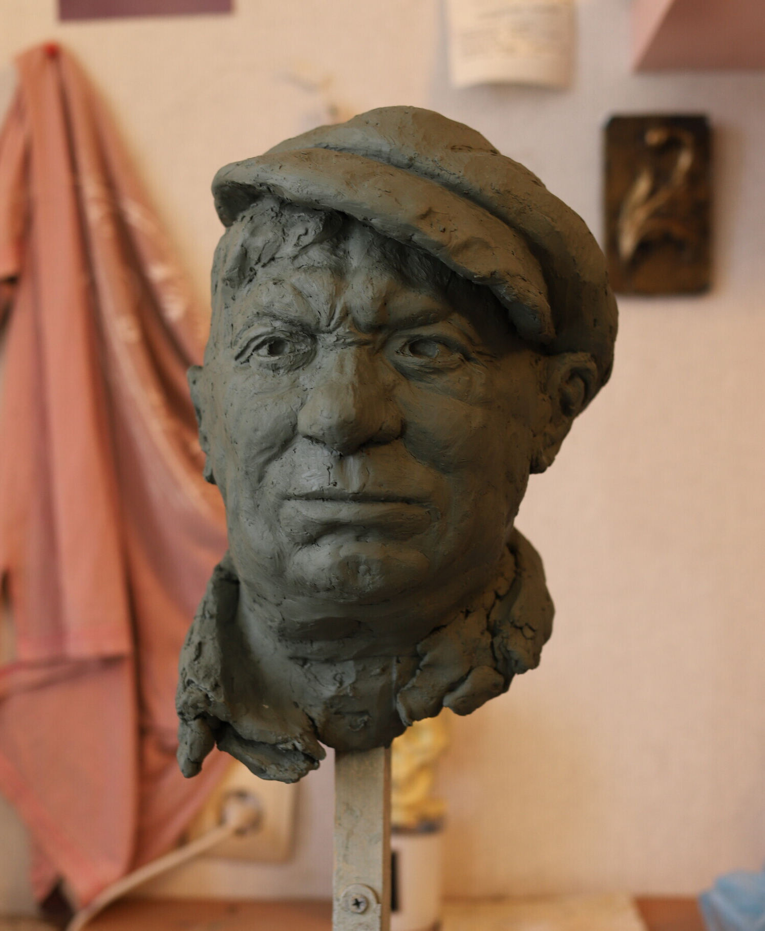 My clay sculpture - My, Sculpture, Portrait, Portrait by photo, Portrait figurine, Clay, Soviet cinema, Alexey Smirnov, Soviet actors, Operation Y and Shurik's other adventures, Longpost