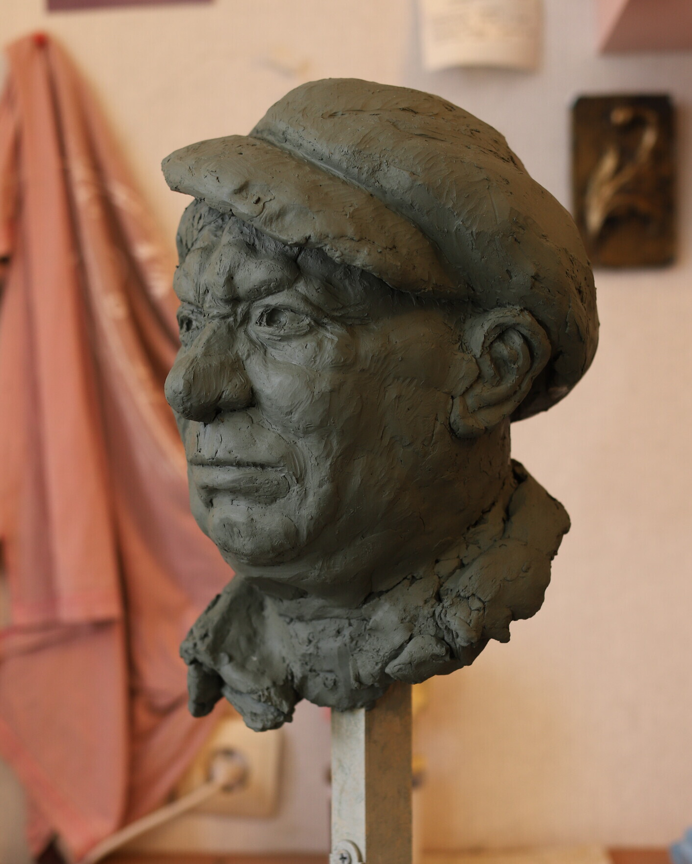 My clay sculpture - My, Sculpture, Portrait, Portrait by photo, Portrait figurine, Clay, Soviet cinema, Alexey Smirnov, Soviet actors, Operation Y and Shurik's other adventures, Longpost