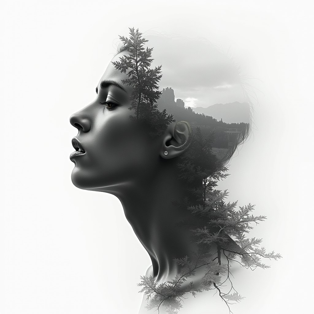 Generating images in a neural network online. Double exposure - My, Artificial Intelligence, Нейронные сети, Generation, Double exposure, Longpost