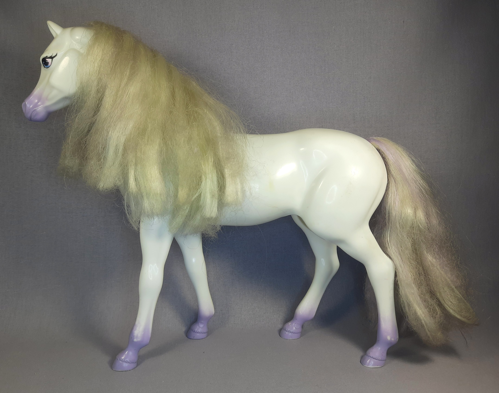 Restoration of the horse from Mattel Rapunzel's Wedding Lavender Horse 2002 - My, Painting, Needlework, Toy horse, Recovery, Restoration, Longpost, Needlework with process, Horses, Toys, Doll, Wool, Mattel, Crafts