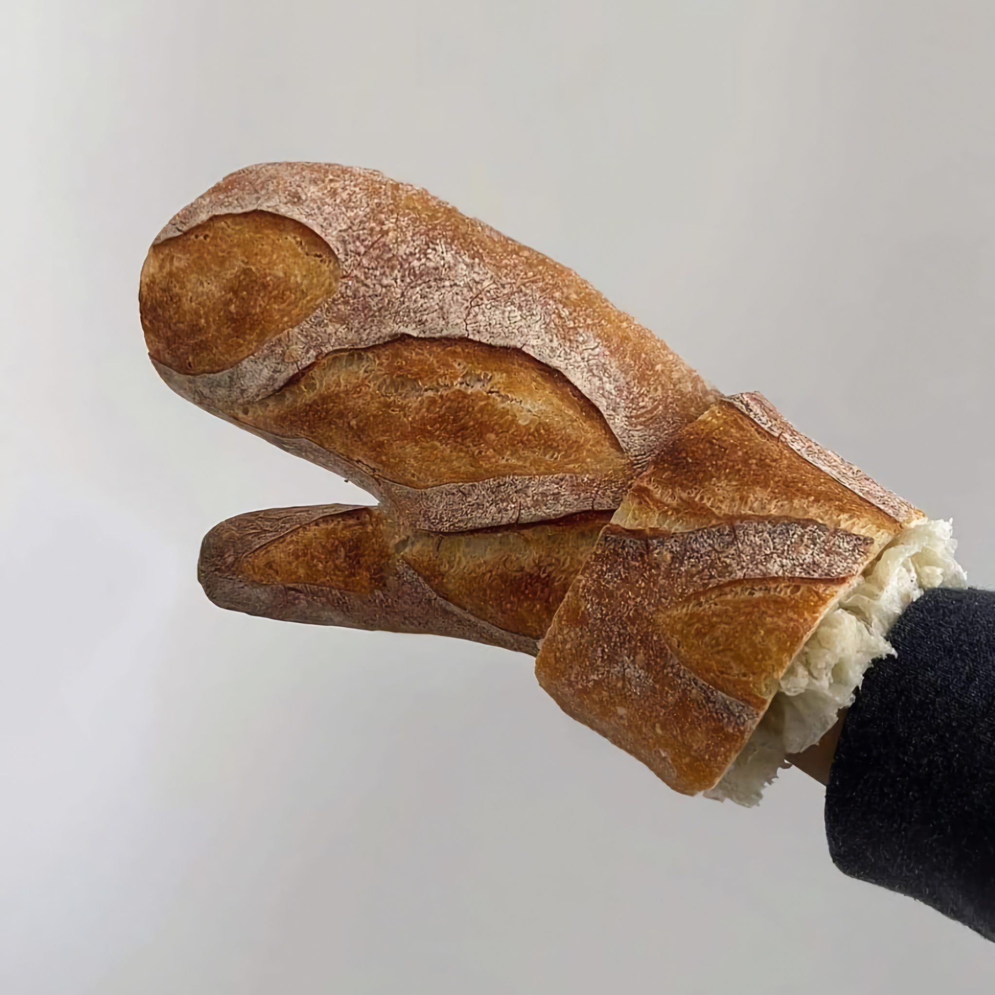 A loaf of sausage will look like a glove in them - Mittens, Print, Cap, Baton