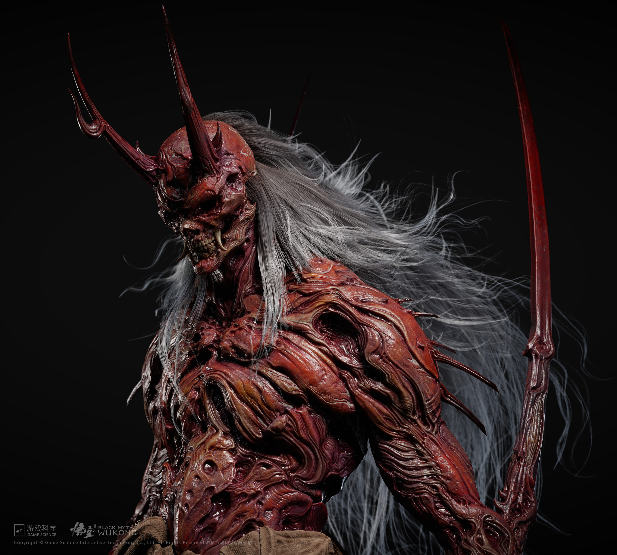 Oni - Demon, Japanese mythology, Demon they, Art, 3D, Longpost