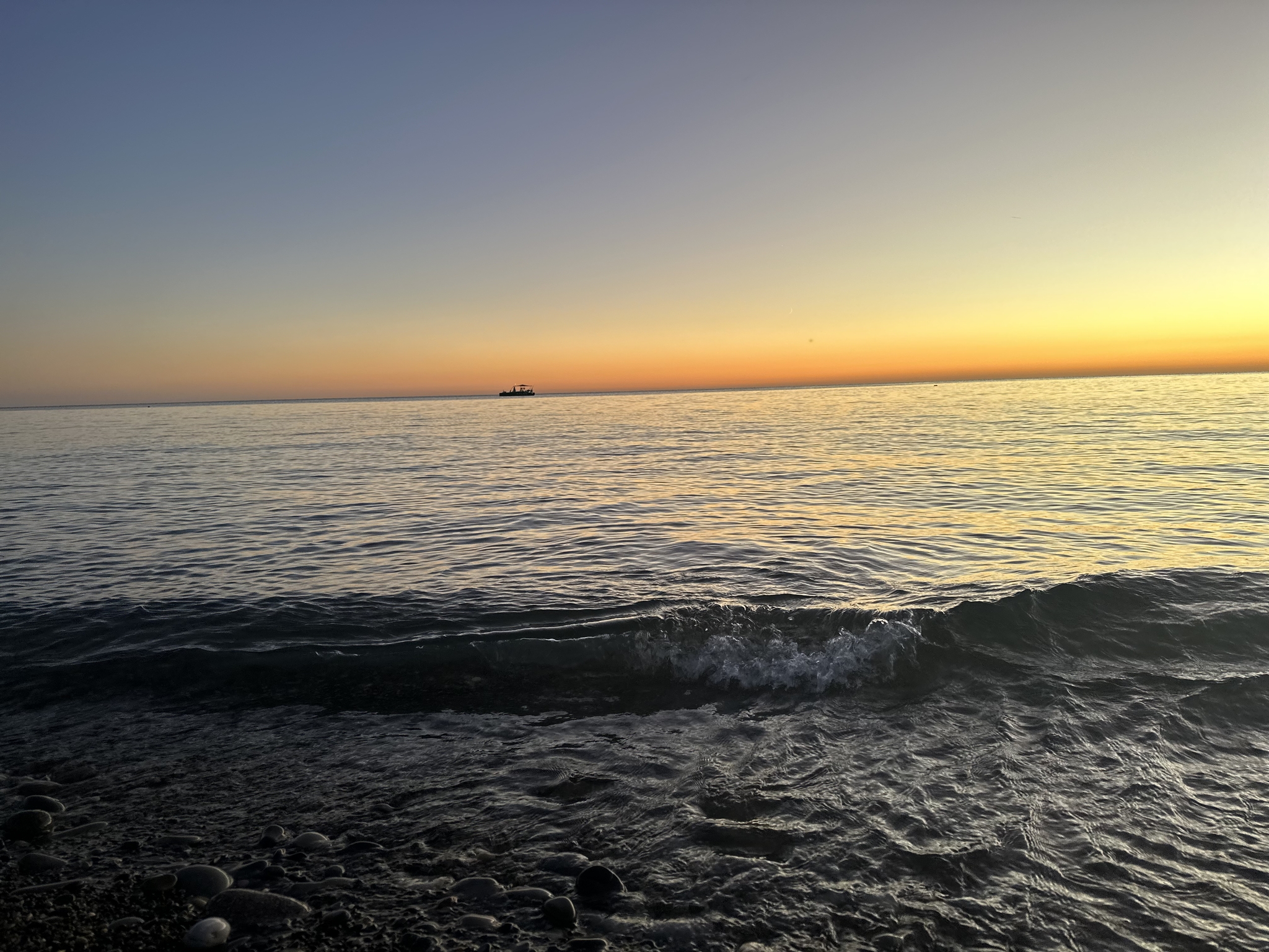 The sea itself (45, 46) - My, Sea, Black Sea, Sochi, Sunset, Video, Longpost