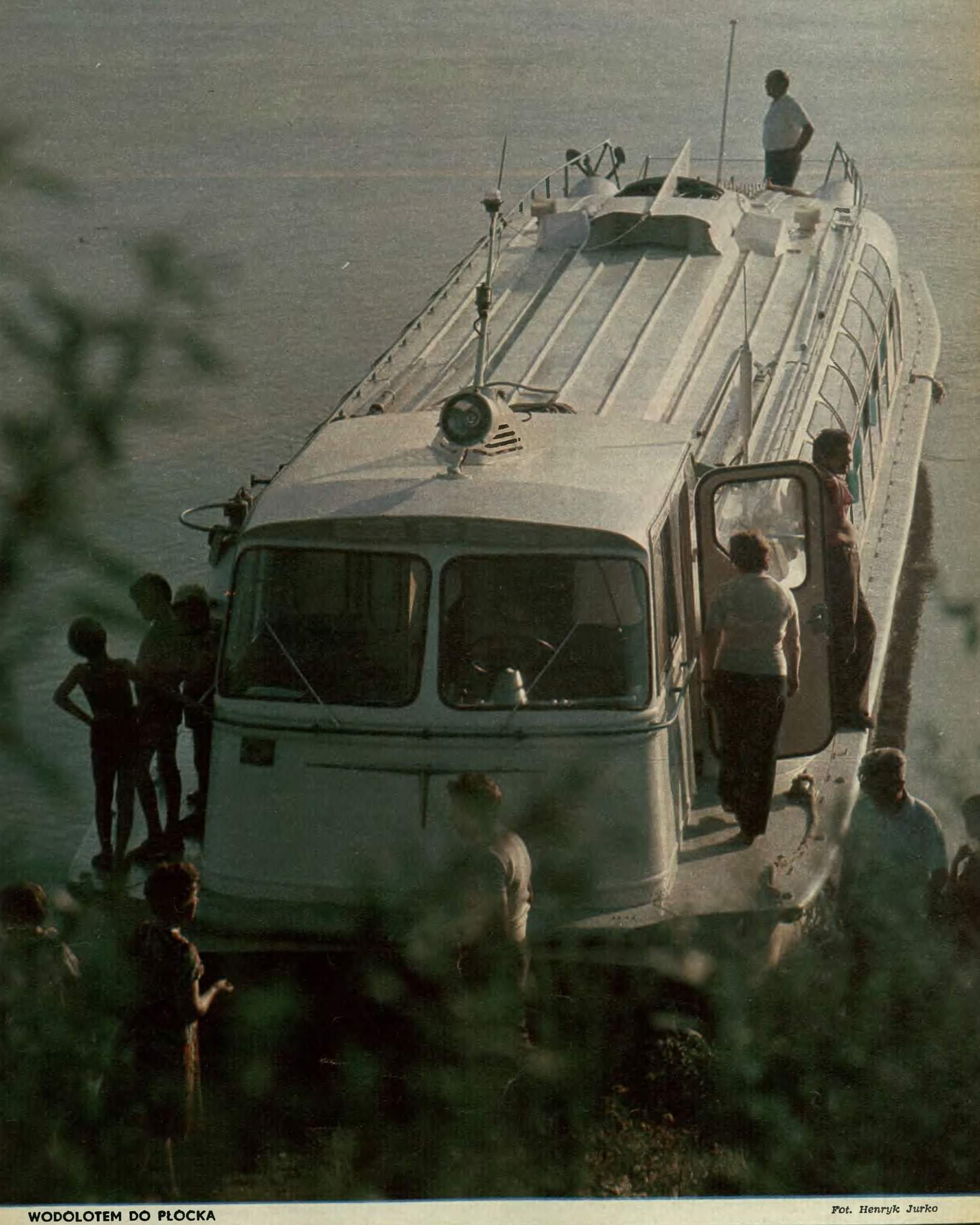 River tram on the Vistula - Poland, Old photo, River tram