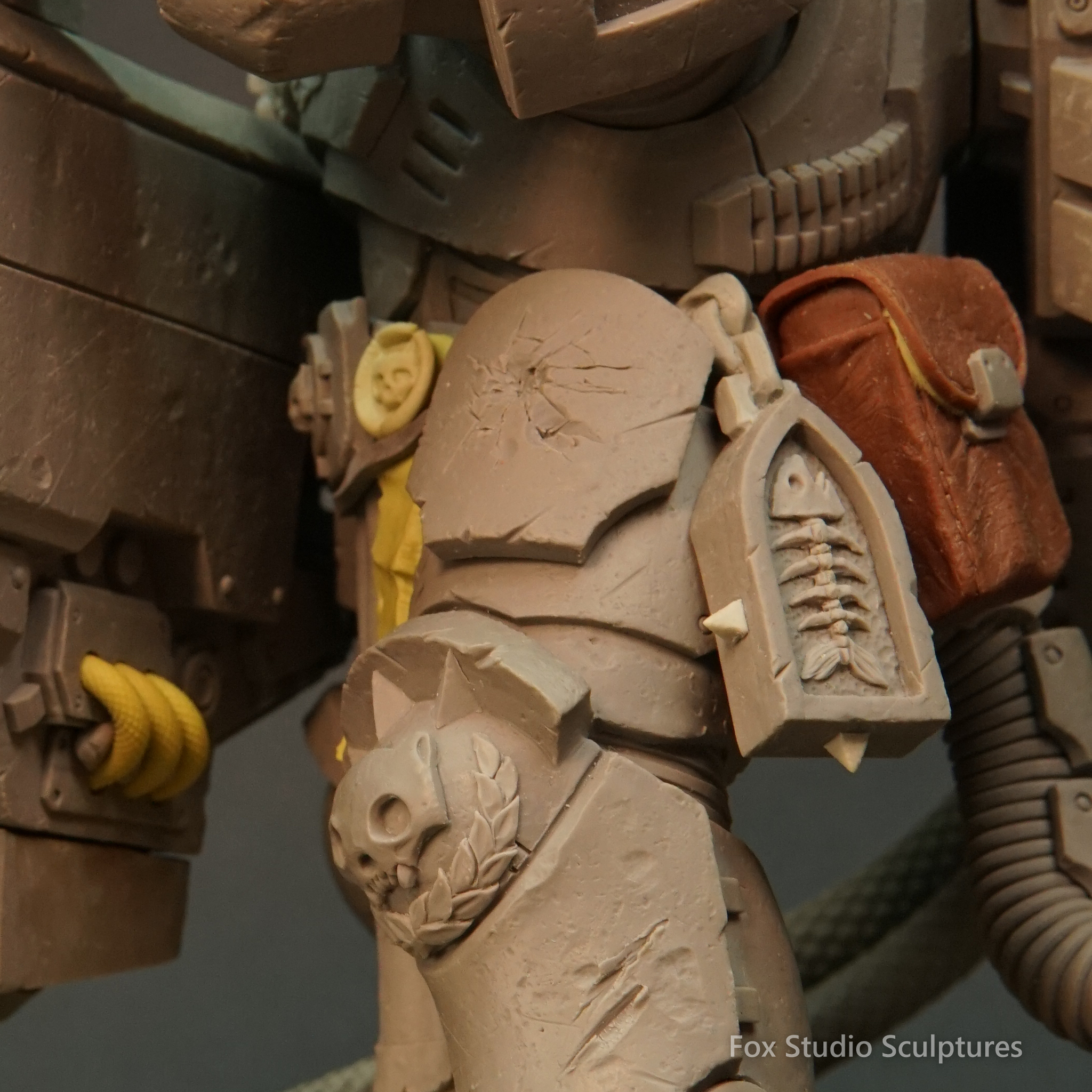 Warhammer SpaceCat brother Peach, super mega ultra melta - My, Warhammer, Warhammer 40k, Лепка, cat, Sculpture, Figurines, Kittens, Adeptus Astartes, Warhammer 30k, Longpost