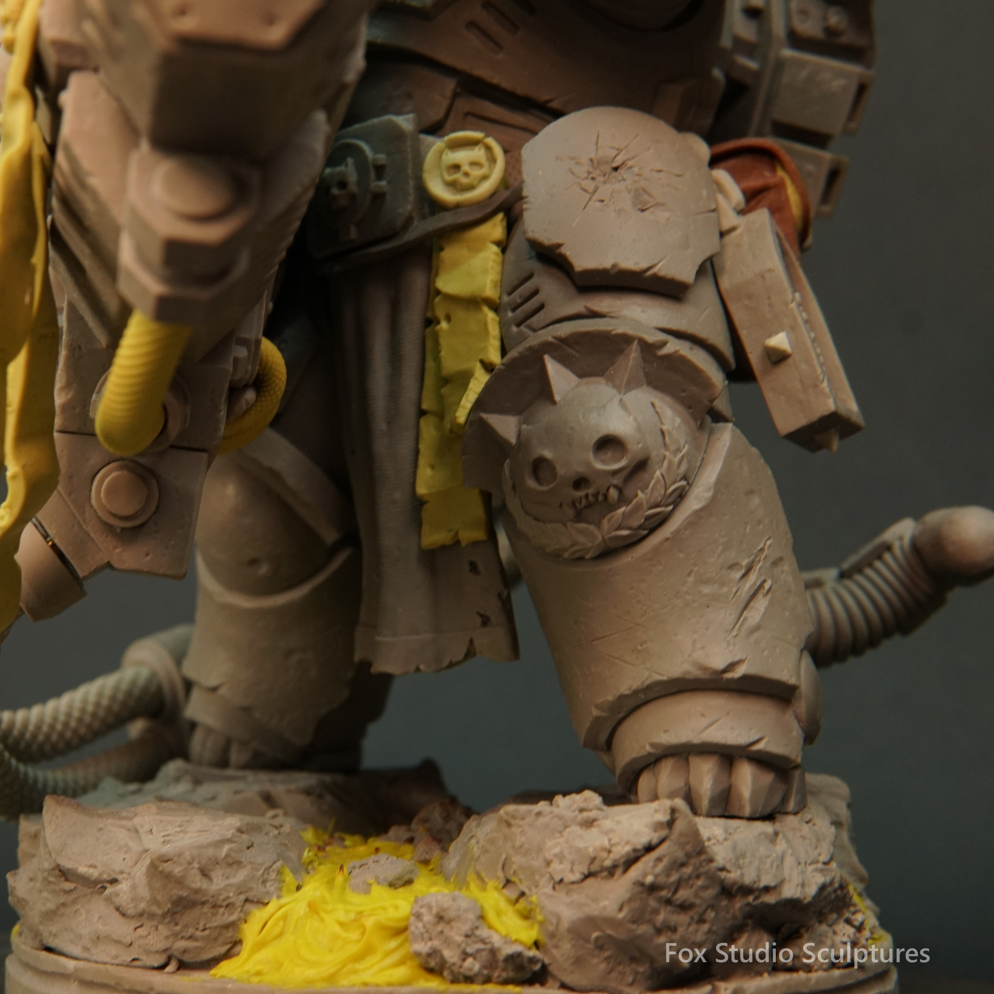 Warhammer SpaceCat brother Peach, super mega ultra melta - My, Warhammer, Warhammer 40k, Лепка, cat, Sculpture, Figurines, Kittens, Adeptus Astartes, Warhammer 30k, Longpost