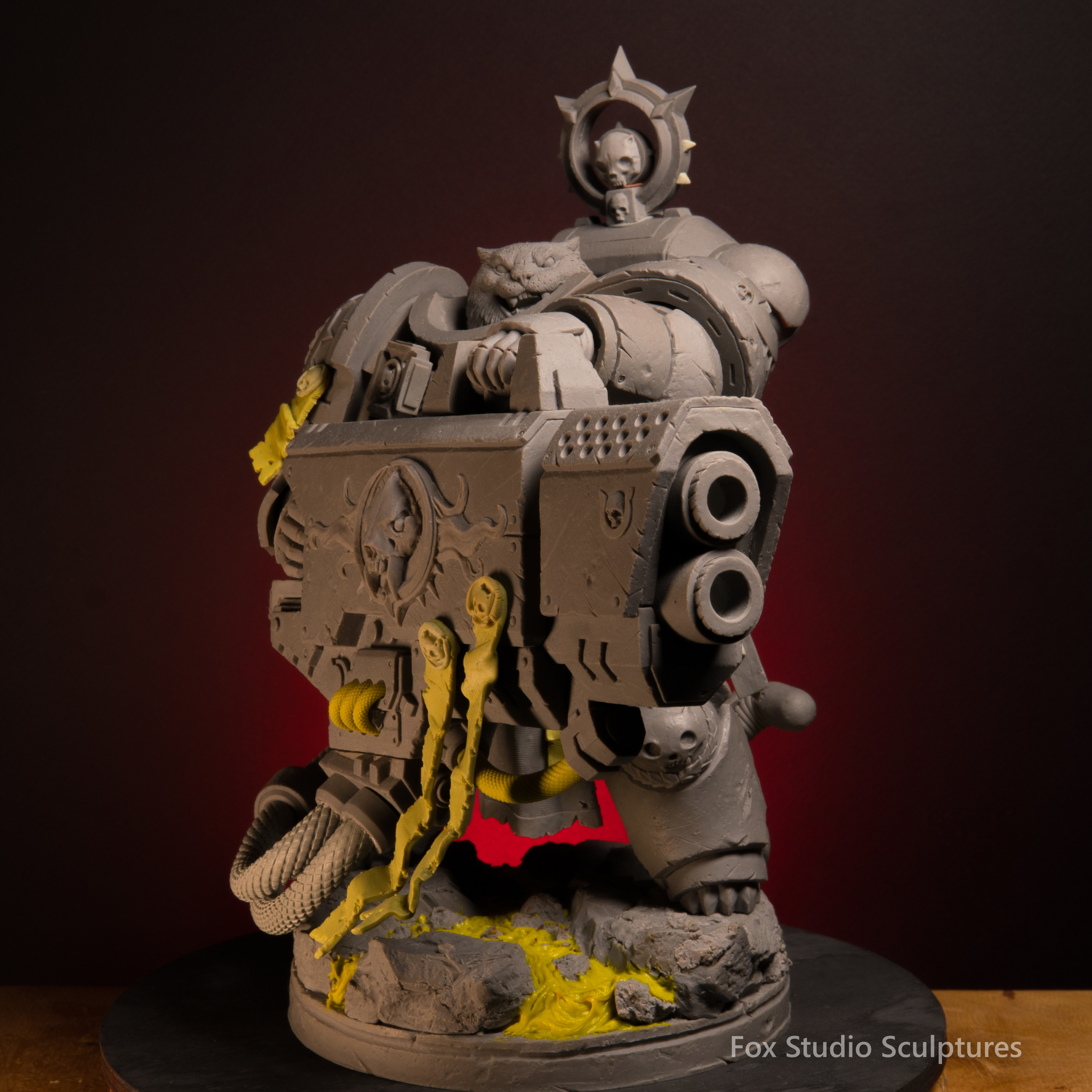 Warhammer SpaceCat brother Peach, super mega ultra melta - My, Warhammer, Warhammer 40k, Лепка, cat, Sculpture, Figurines, Kittens, Adeptus Astartes, Warhammer 30k, Longpost