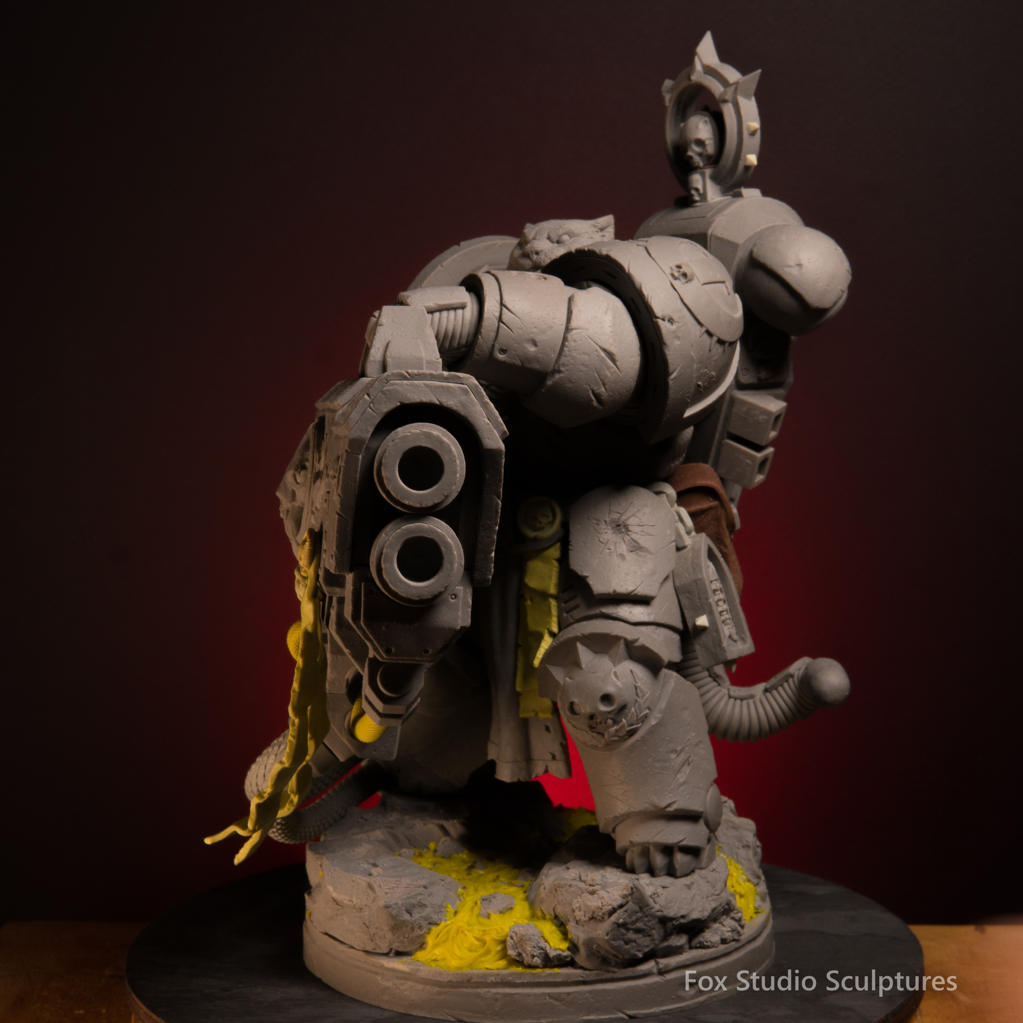 Warhammer SpaceCat brother Peach, super mega ultra melta - My, Warhammer, Warhammer 40k, Лепка, cat, Sculpture, Figurines, Kittens, Adeptus Astartes, Warhammer 30k, Longpost