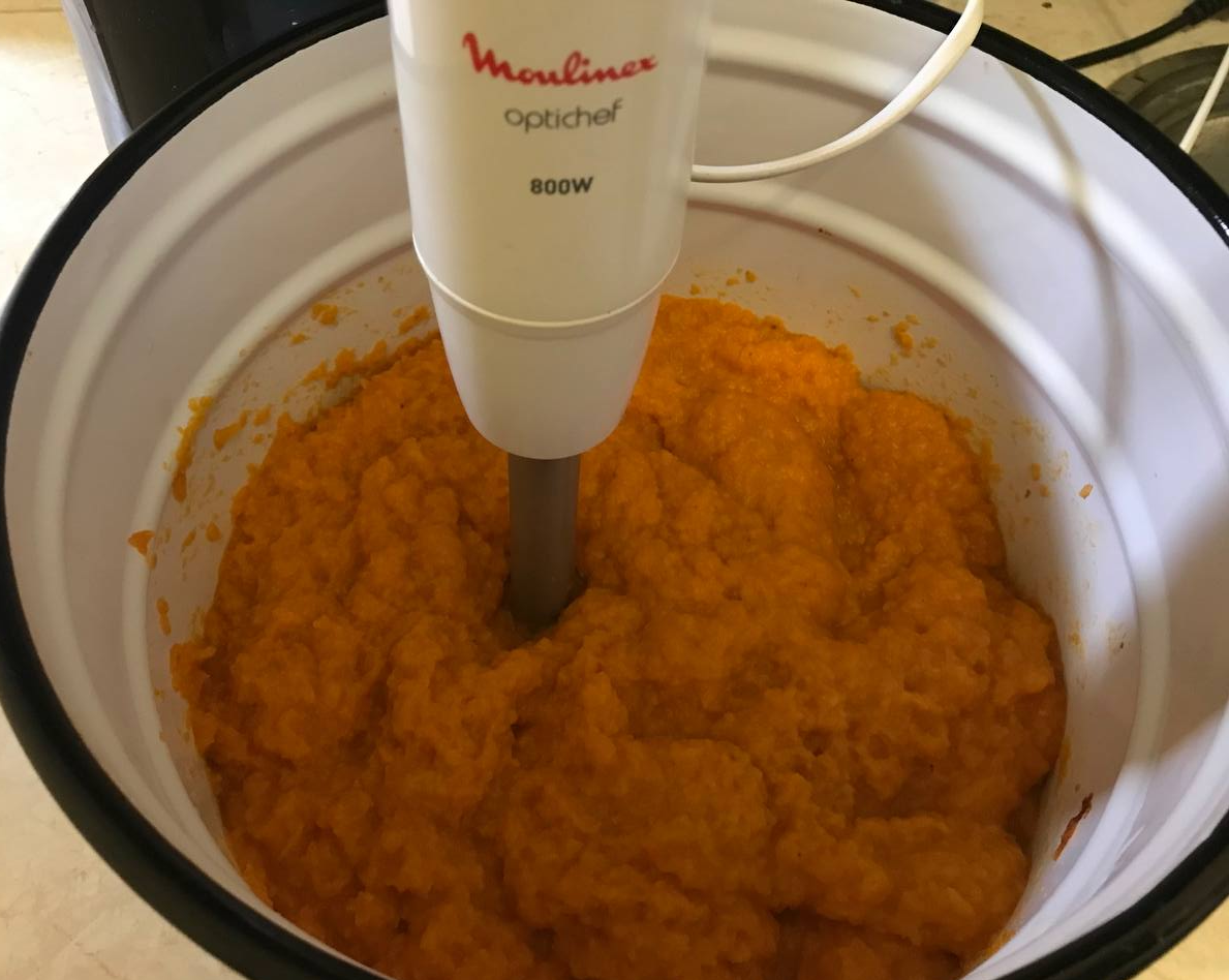 Making Spicy Pumpkin Orange Sauce - My, Hot peppers, Spicy sauce, Spicy cuisine, Preparation, Carolina Reaper, Scorpion Trinidad, Men's cooking, Video, Longpost