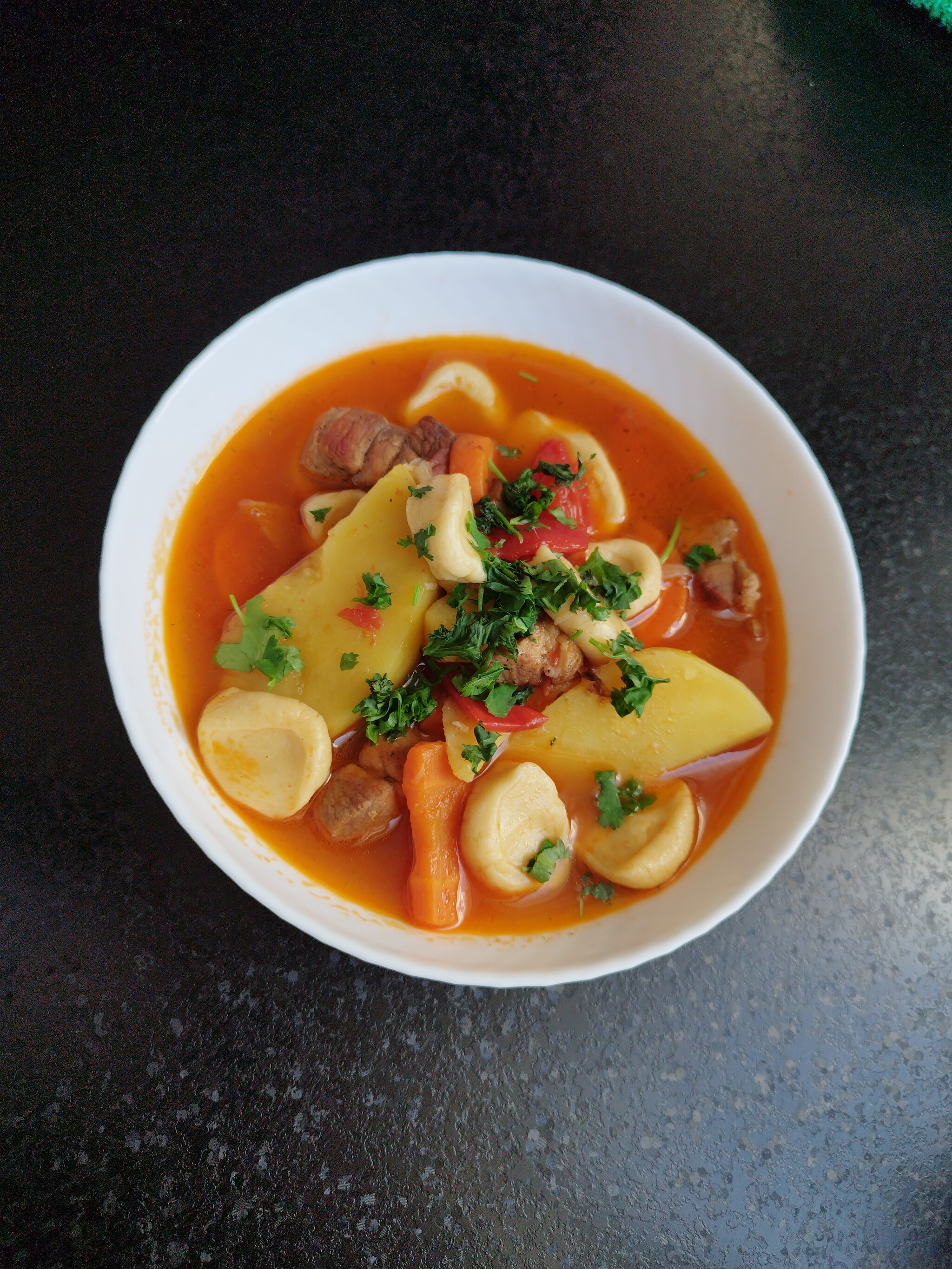 Porridge from an Axe: Peasant Soup with Dumplings - My, Ax porridge, Food, Recipe, Saving, Budgetary, Cooking, Black Sea, Longpost, Soup