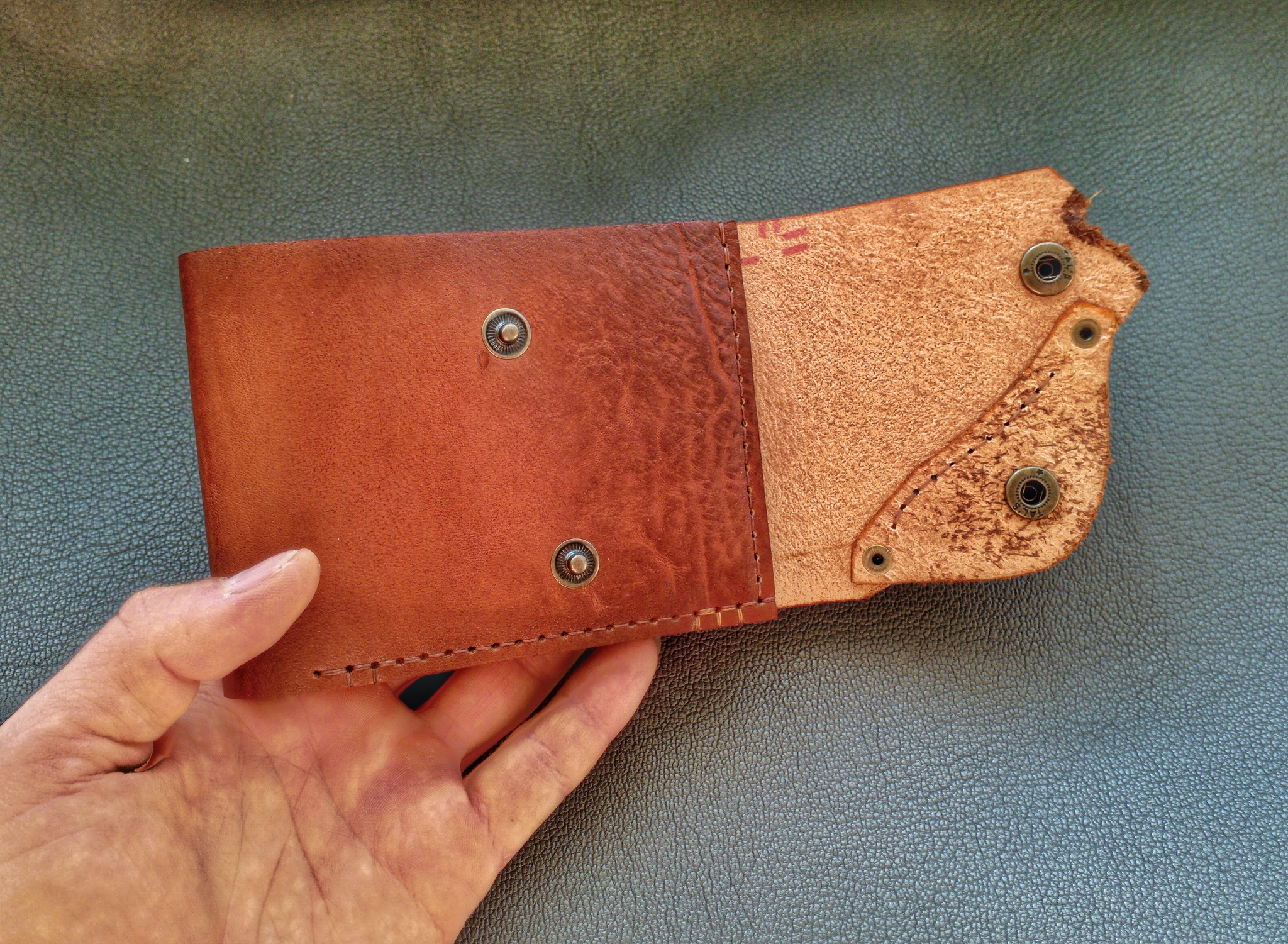 Men's wallet #76 - My, Handmade, Leather products, Natural leather, Hobby, Accessories, Sewing, Male, Wallet, Purse, Needlework, Leather, Needlework without process, Сумка, Работа мечты, Longpost